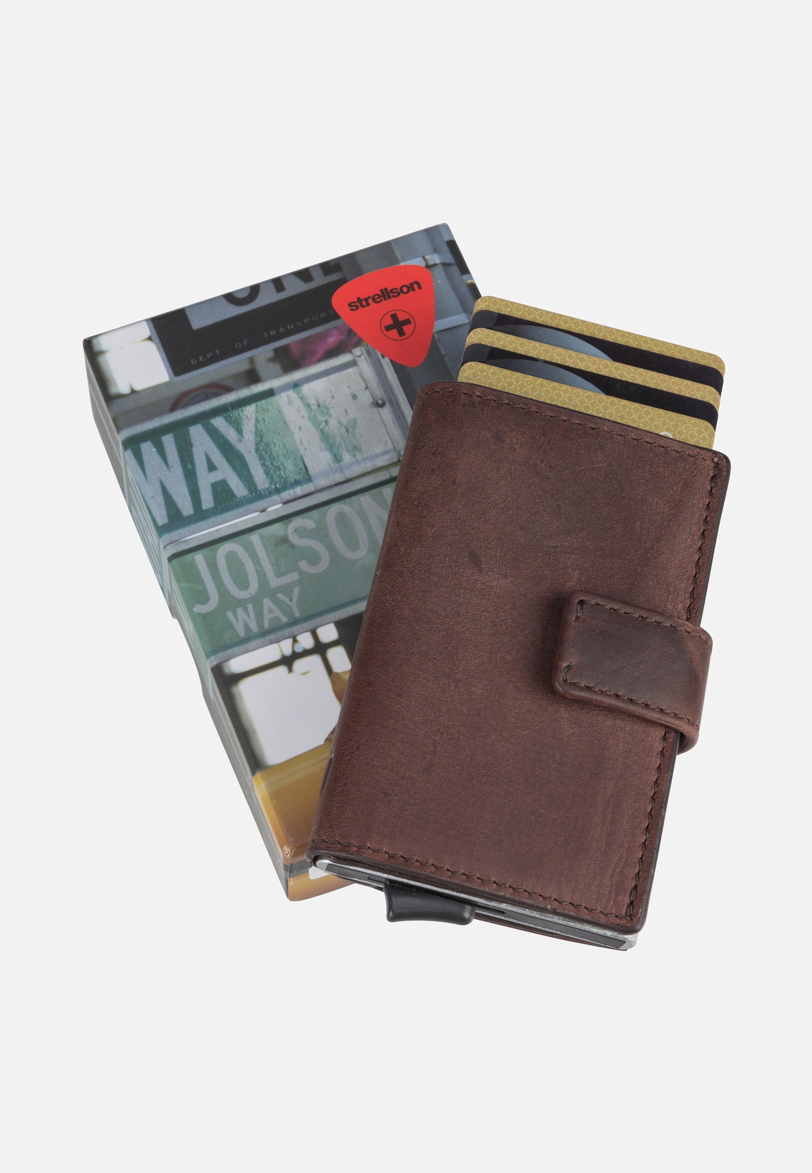 Strellson Camden C Three E-Cage SV8F Dark Brown Card Holder