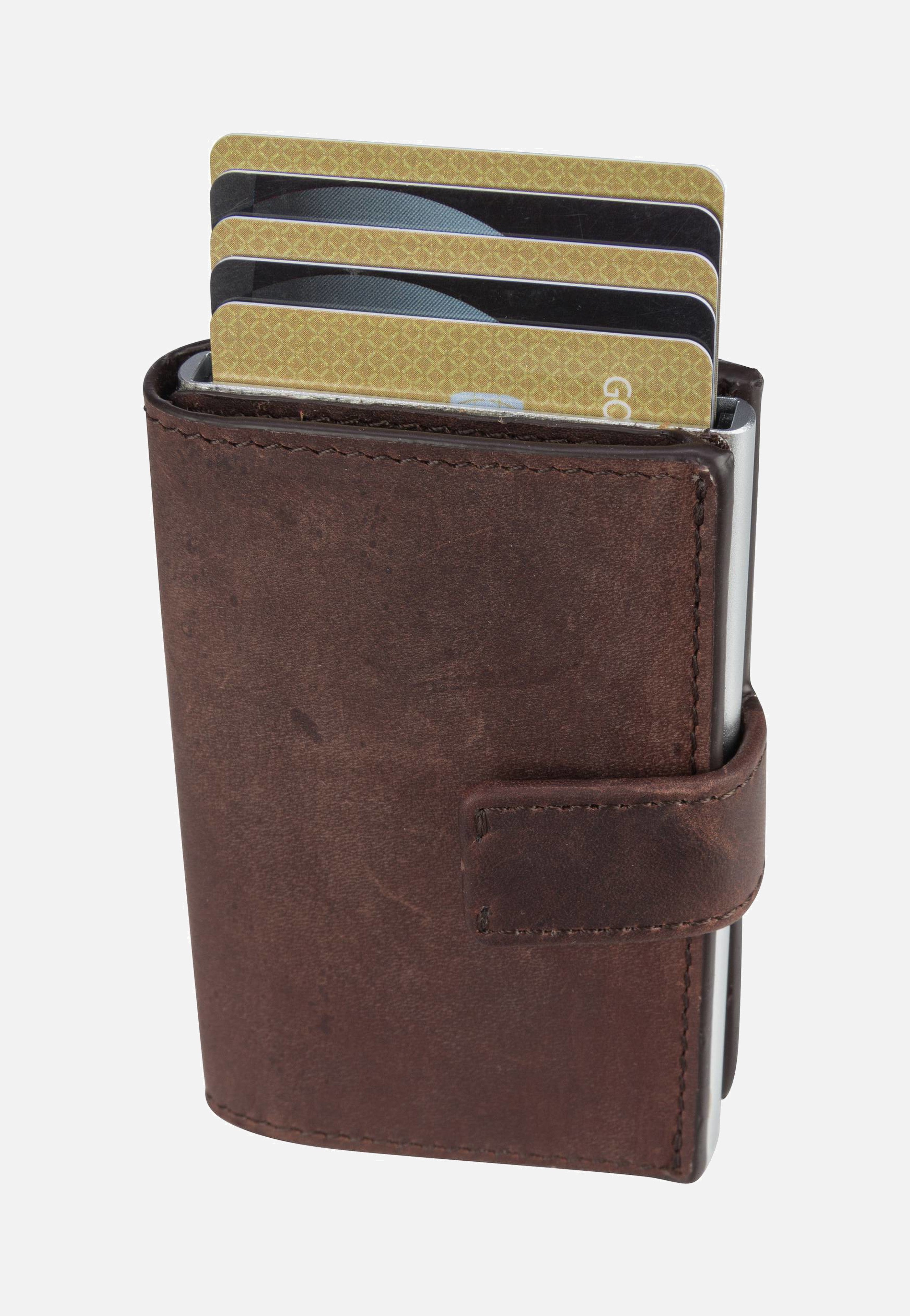 Strellson Camden C Three E-Cage SV8F Dark Brown Card Holder