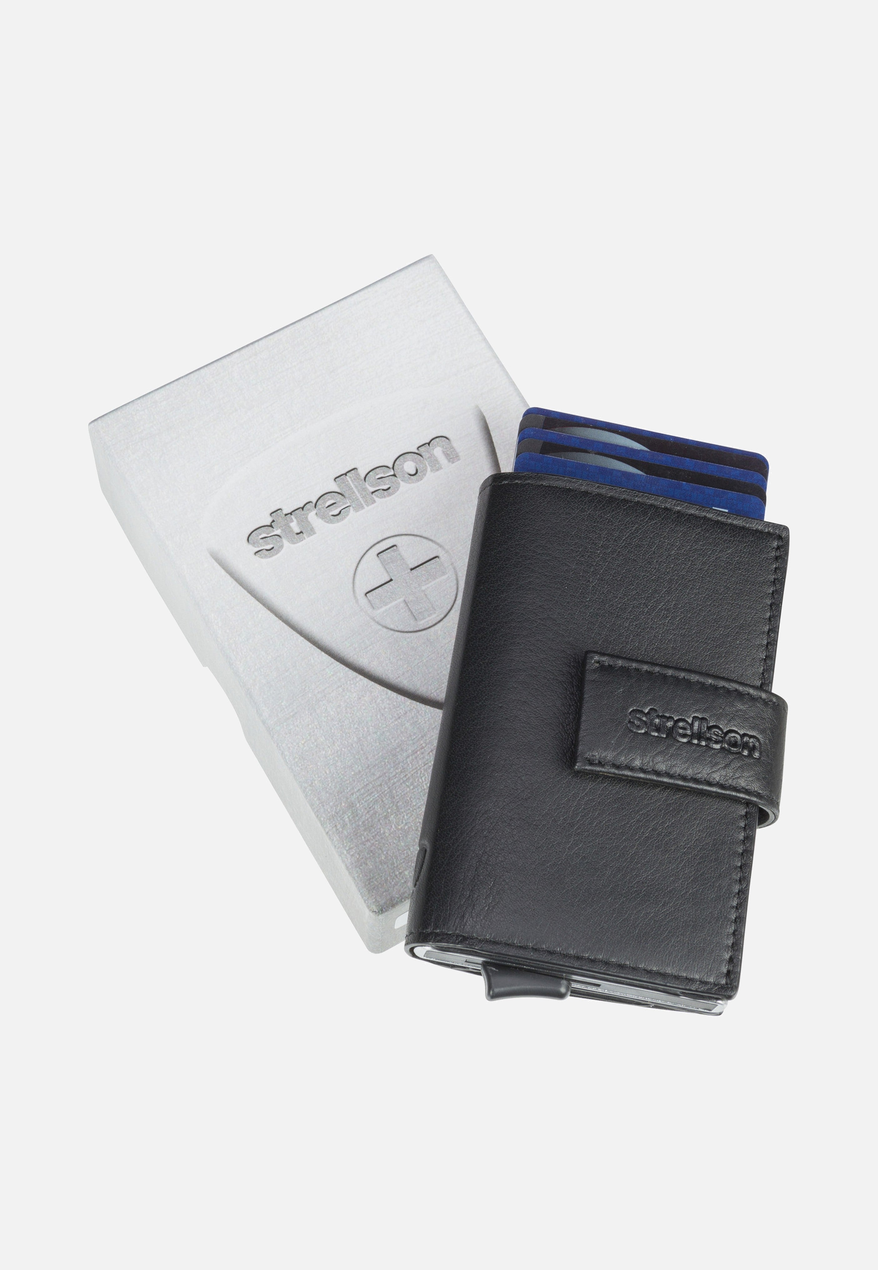 Strellson Carter C Three E-Cage SV8F Black Card Holder