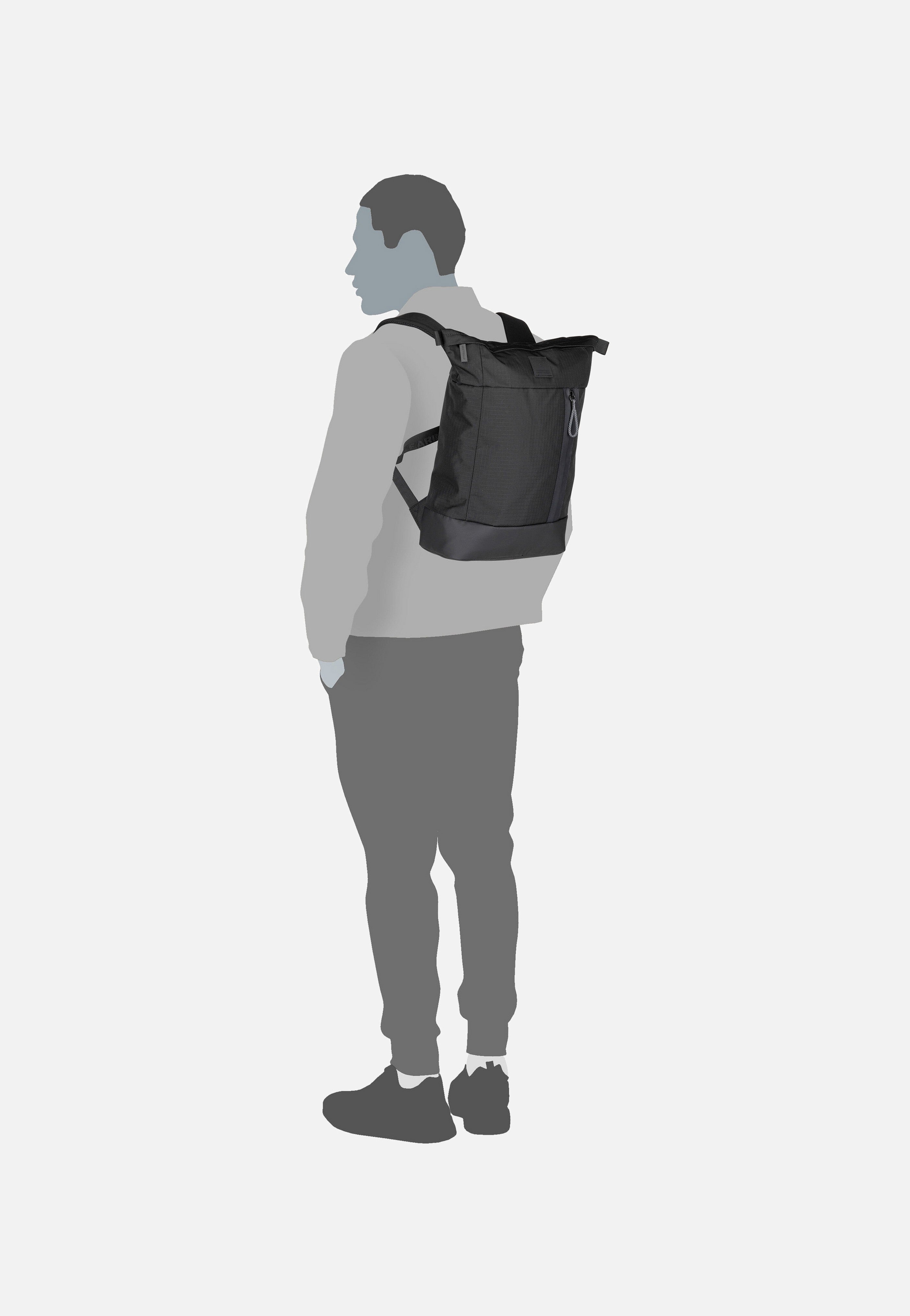 Strellson Northwood RS Eddie SVF Black Rolltop Rucksack