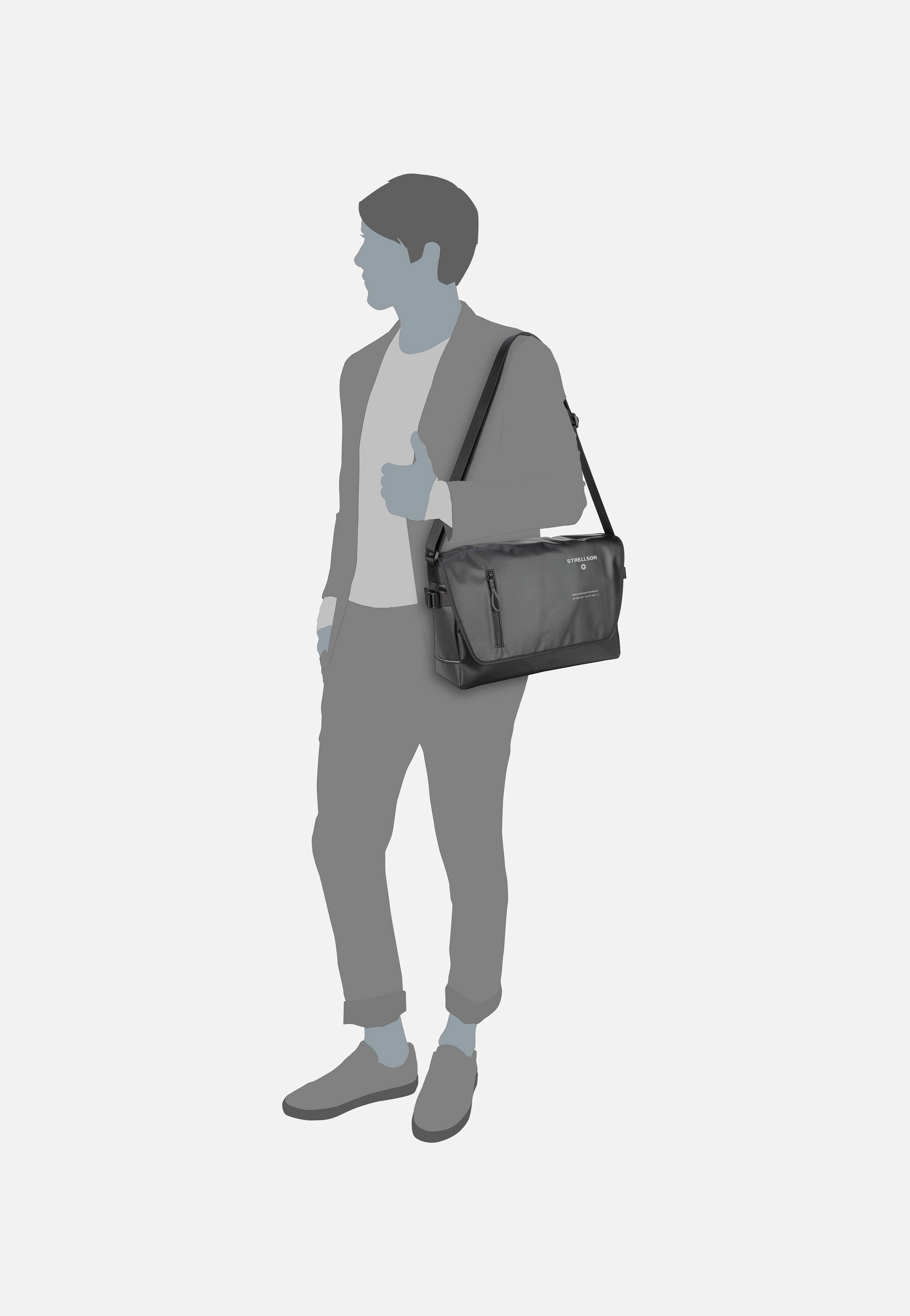 Strellson Stockwell 2.0 Dorian LHF Black Messenger Bag