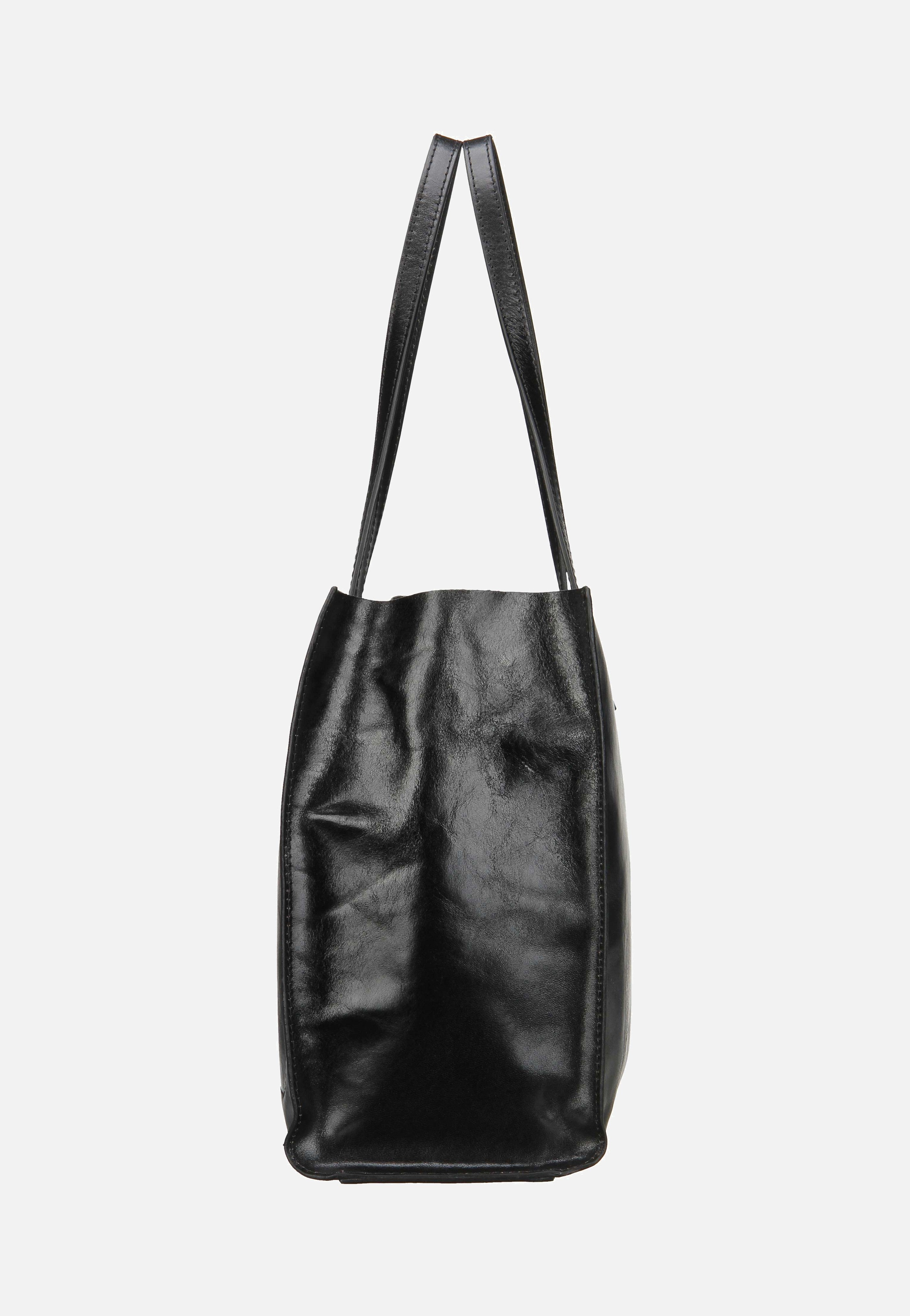 The Bridge Mirra Shopping with Zip 1314 Nero/Oro Shopper
