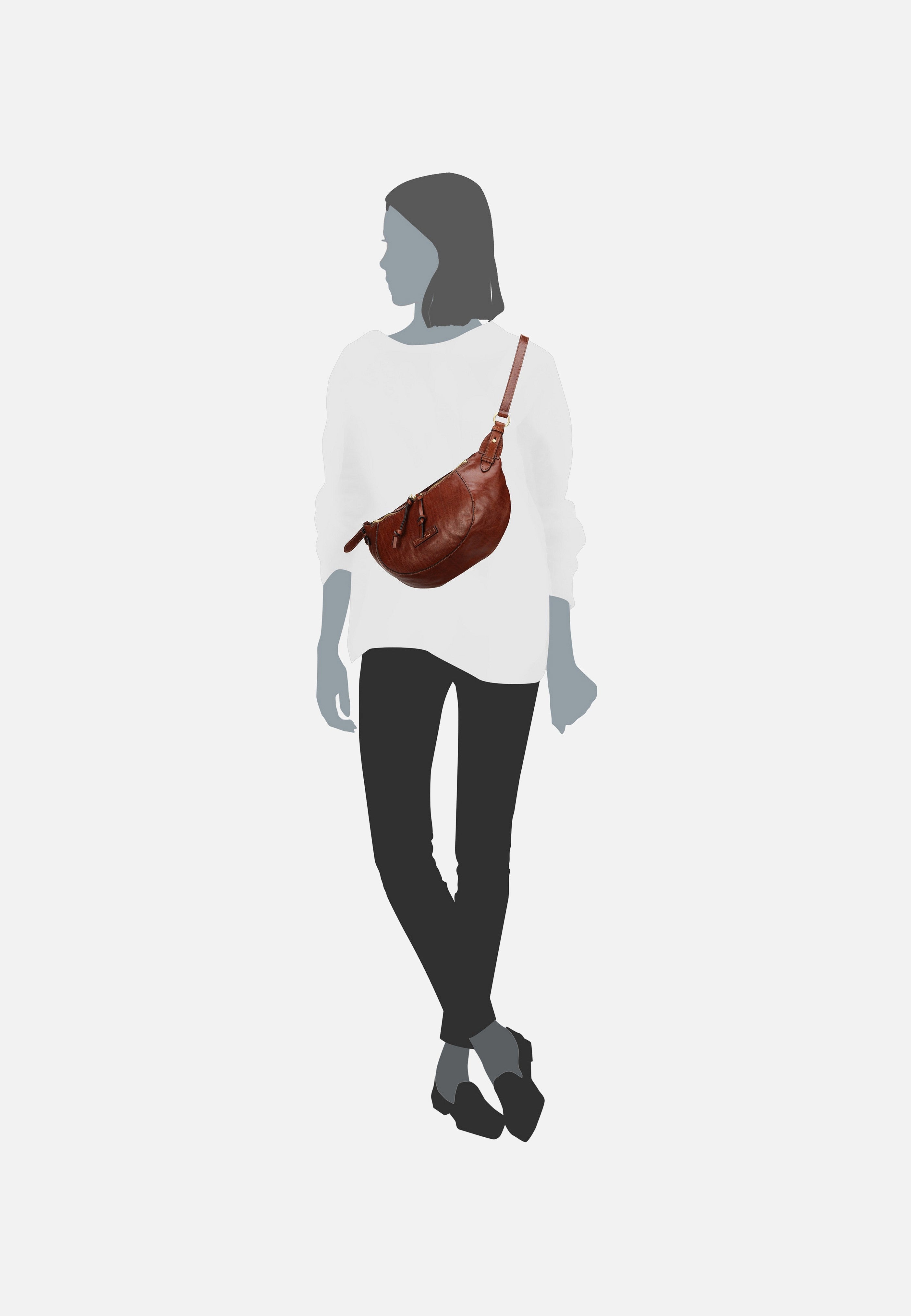 The Bridge Story Donna Bum Bag 4103 Marrone/Oro Sling Bag