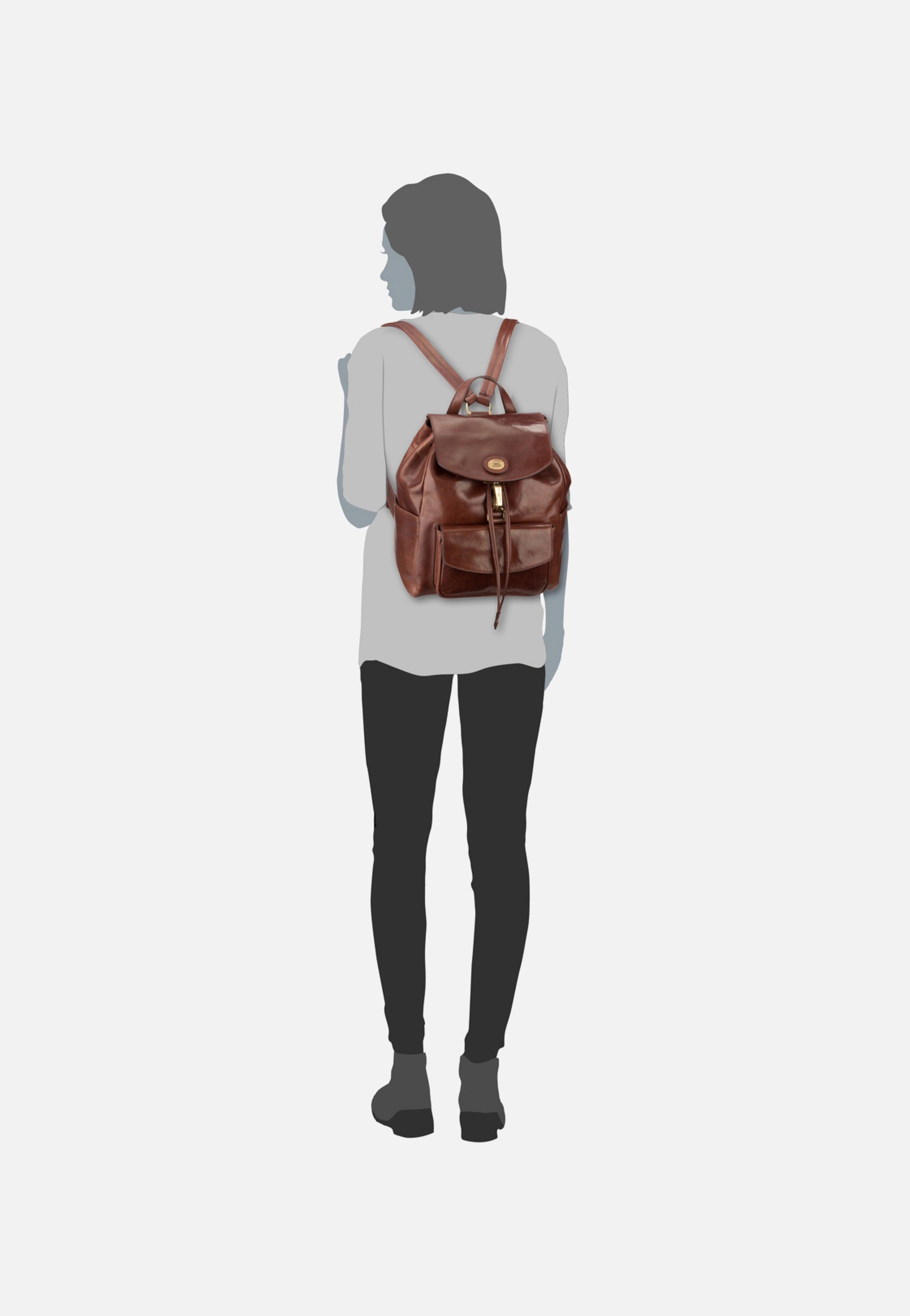 The Bridge Story Donna 7042 Marrone Rucksack