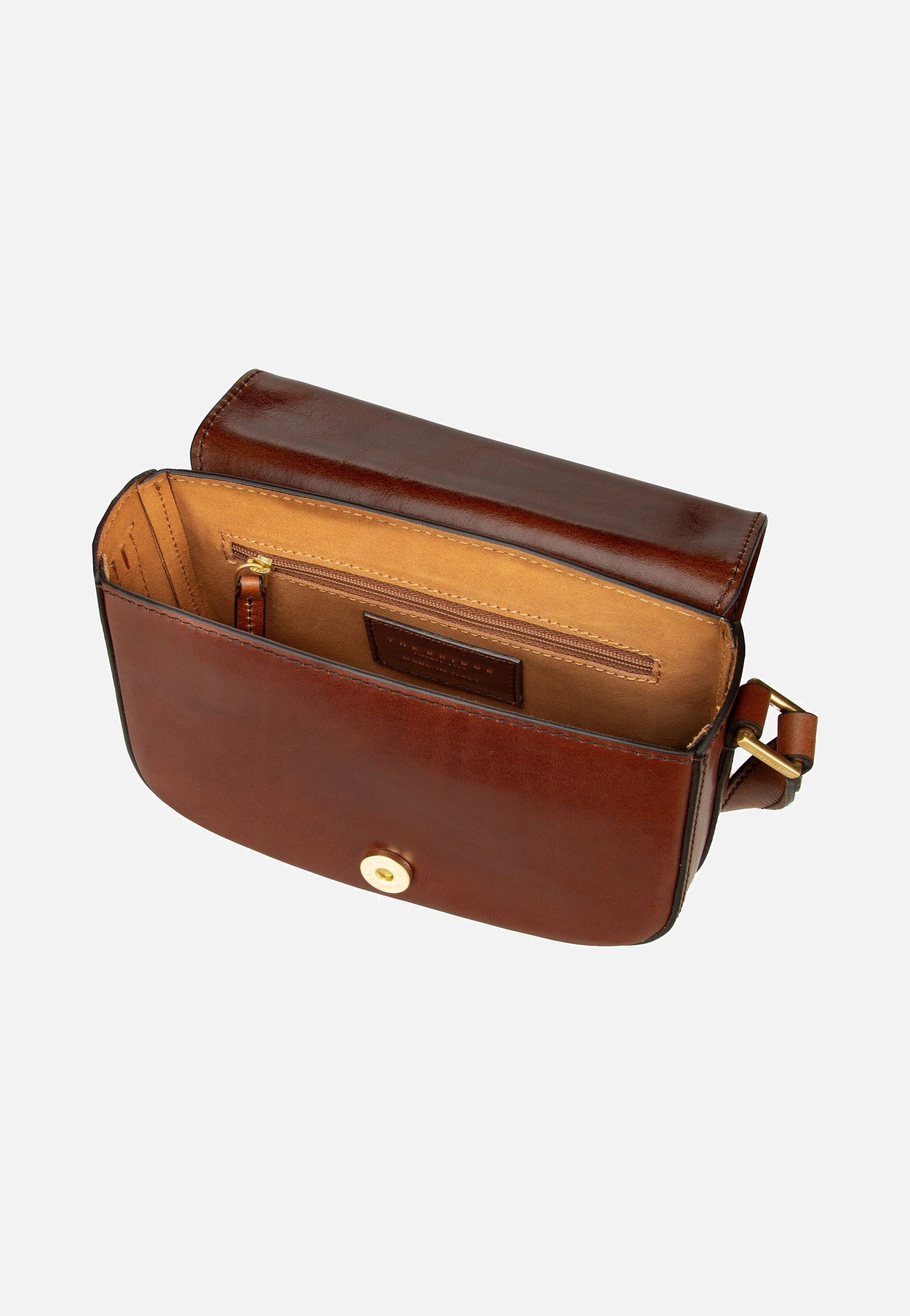 The Bridge Viitoria 4203 Marrone/Oro Saddle Bag