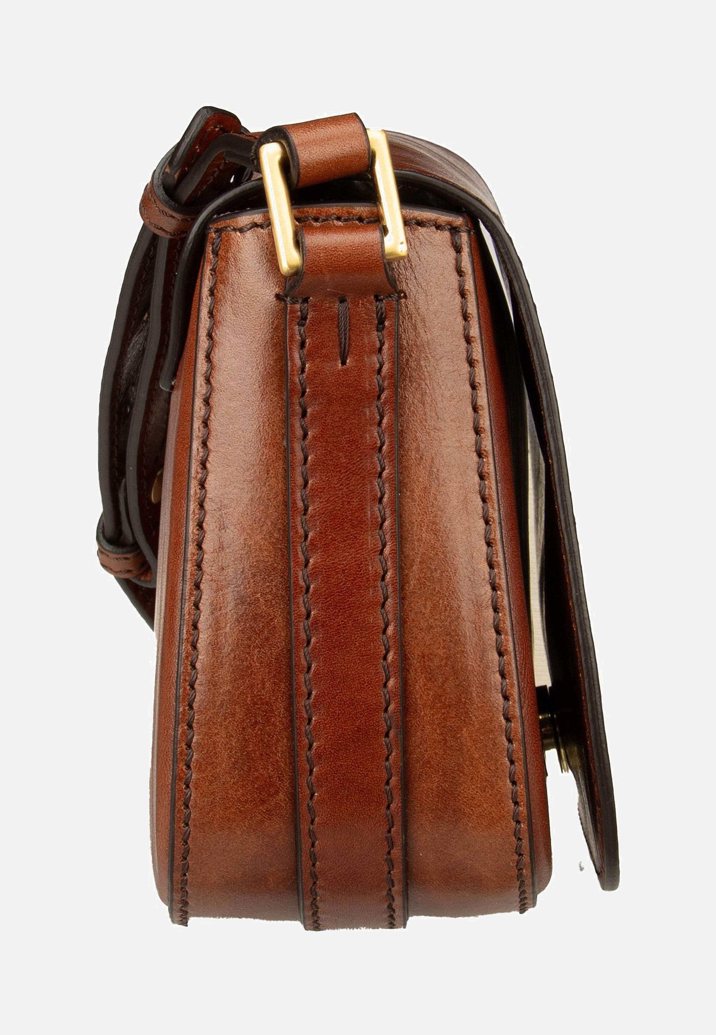 The Bridge Viitoria 4203 Marrone/Oro Saddle Bag