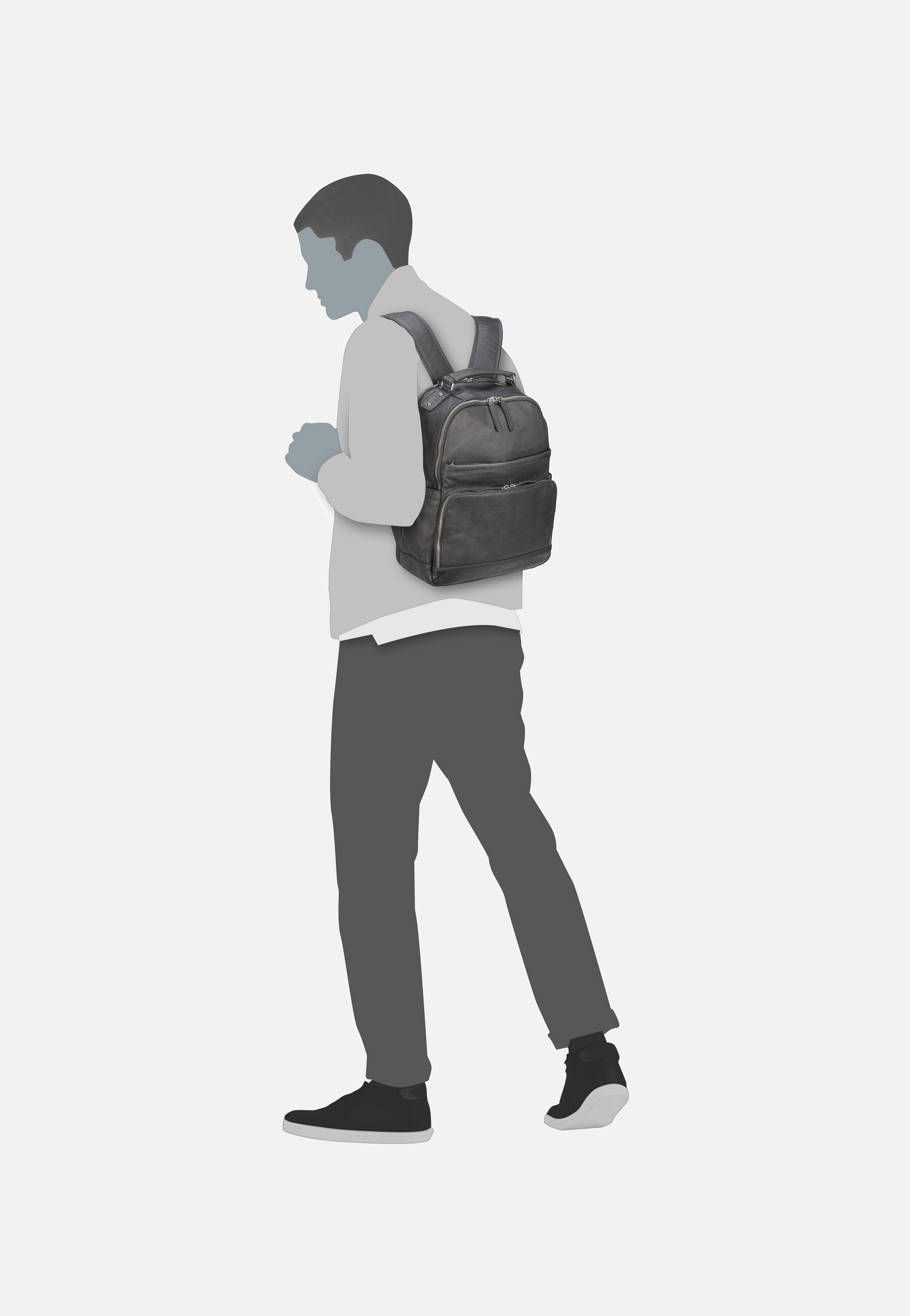 The Chesterfield Brand Austin 0184 Black Rucksack