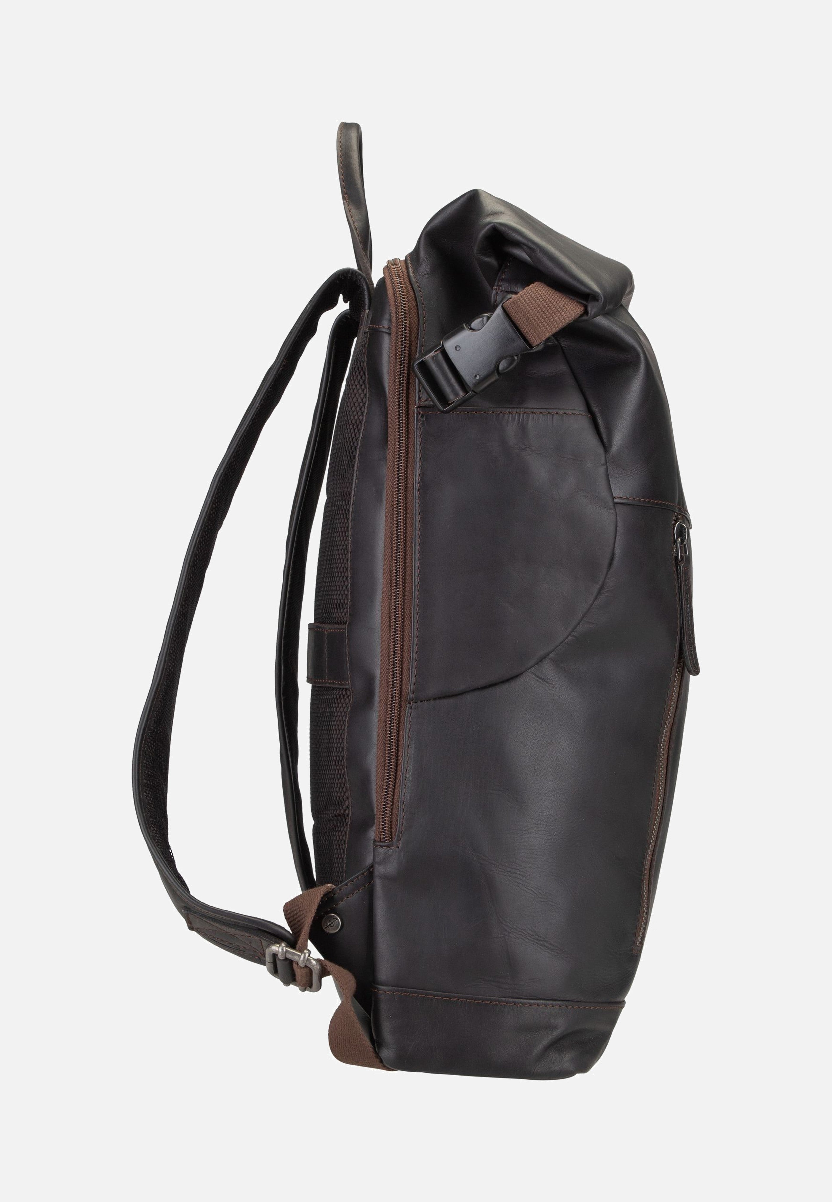 The Chesterfield Brand Liverpool 0309 Brown Rolltop Rucksack