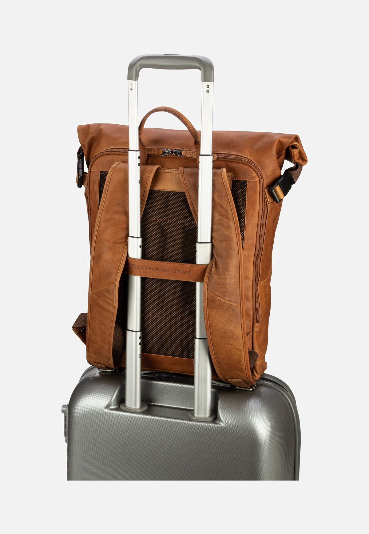 The Chesterfield Brand Liverpool 0309 Cognac Rolltop Rucksack