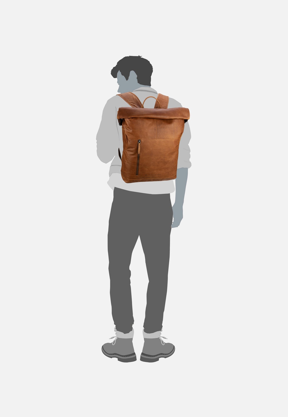 The Chesterfield Brand Liverpool 0309 Cognac Rolltop Rucksack