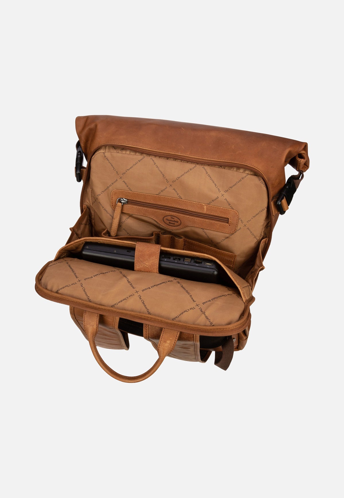 The Chesterfield Brand Liverpool 0309 Cognac Rolltop Rucksack