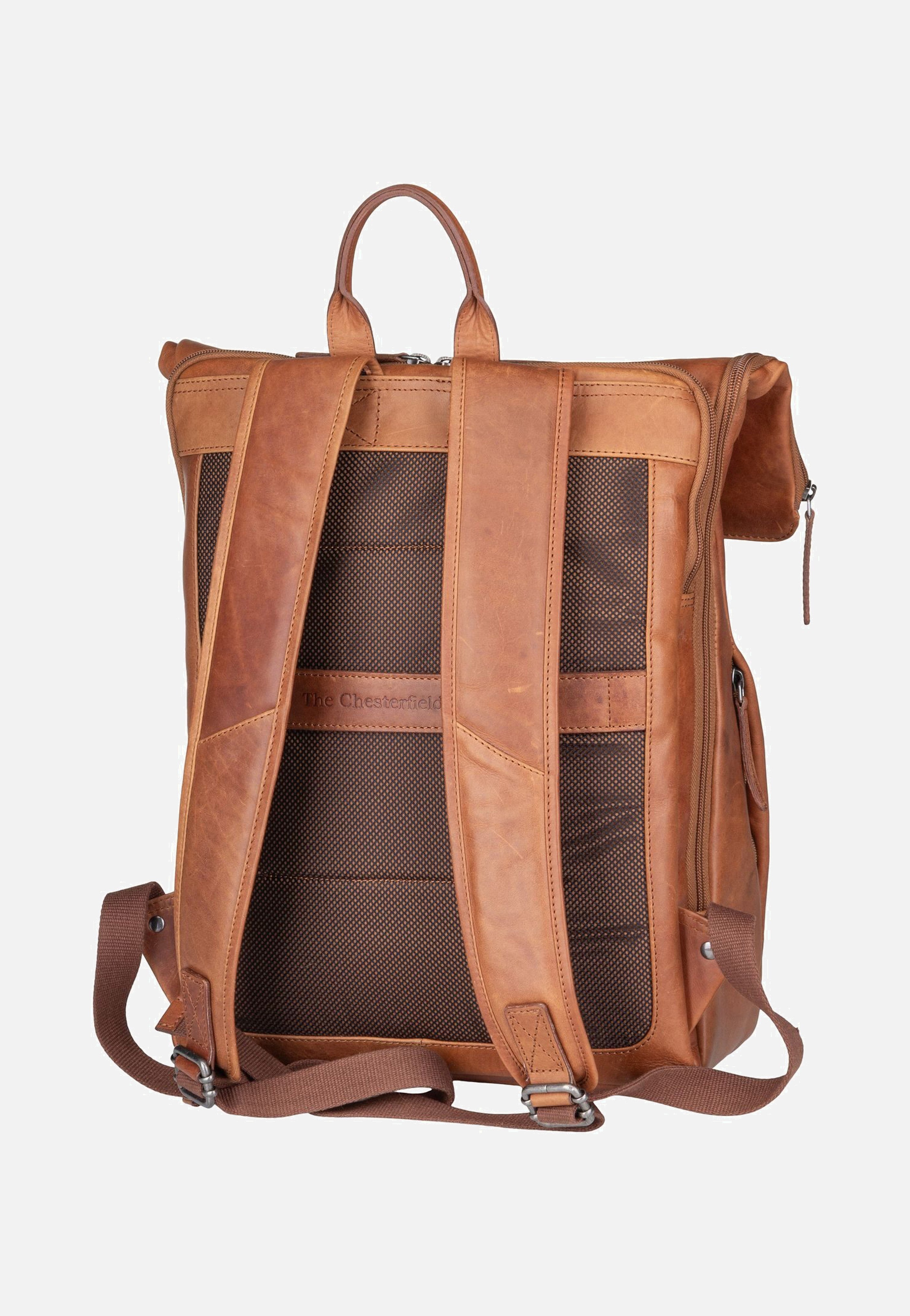 The Chesterfield Brand Savona 0322 Cognac Rolltop Rucksack