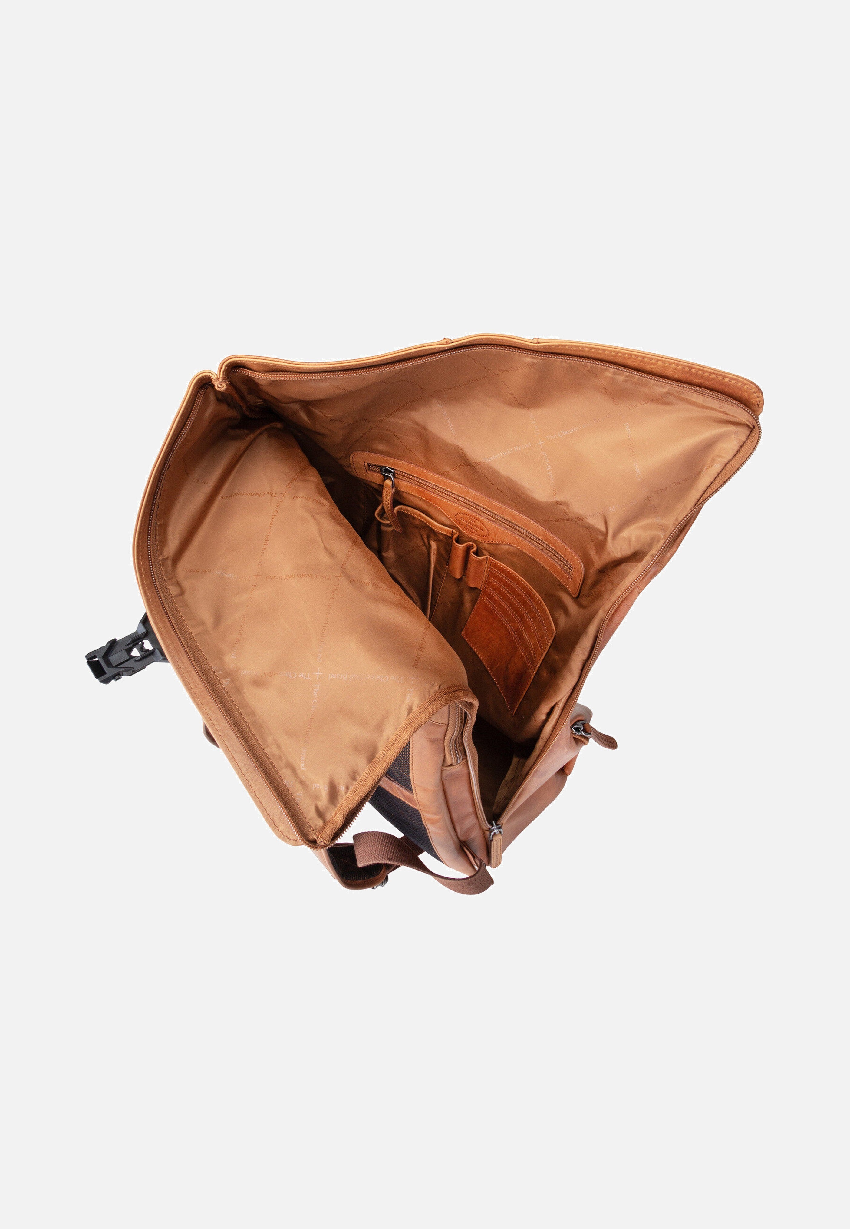 The Chesterfield Brand Savona 0322 Cognac Rolltop Rucksack