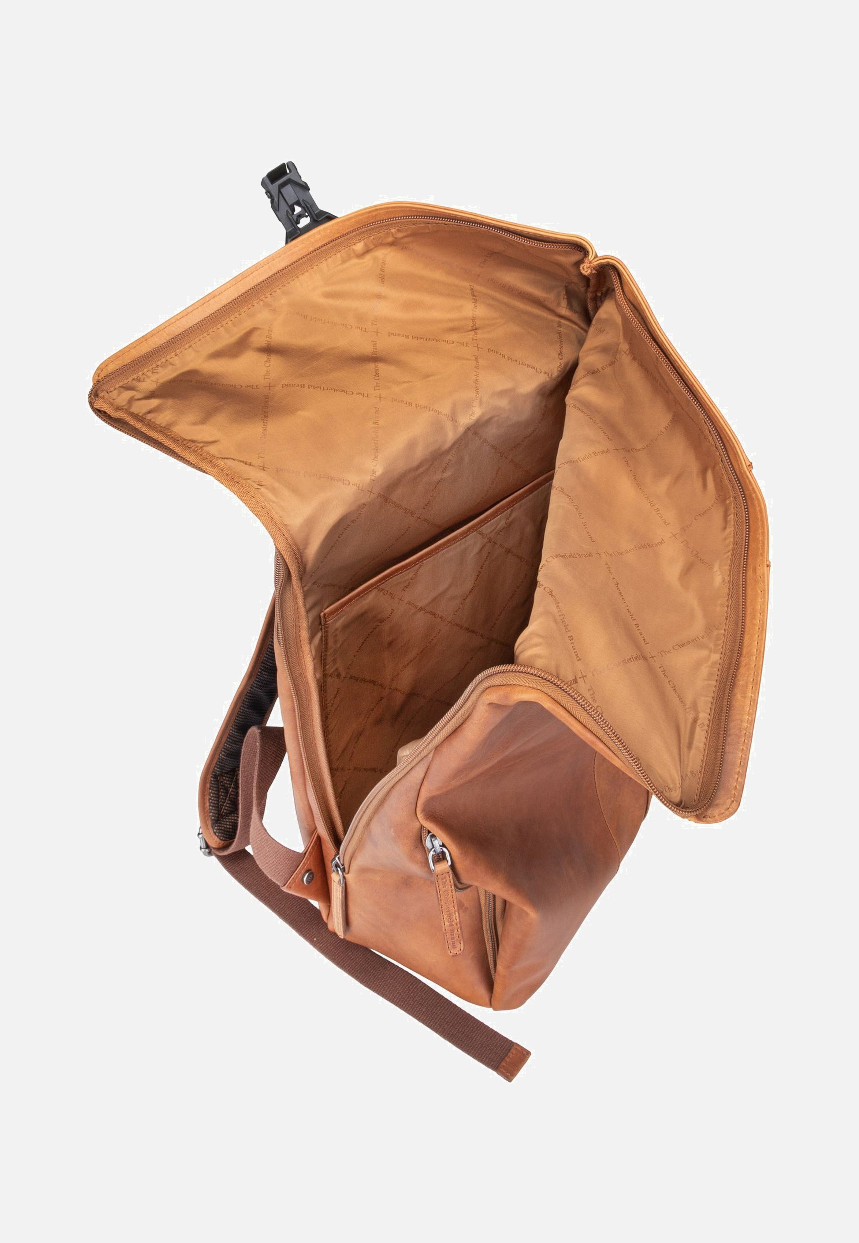 The Chesterfield Brand Savona 0322 Cognac Rolltop Rucksack