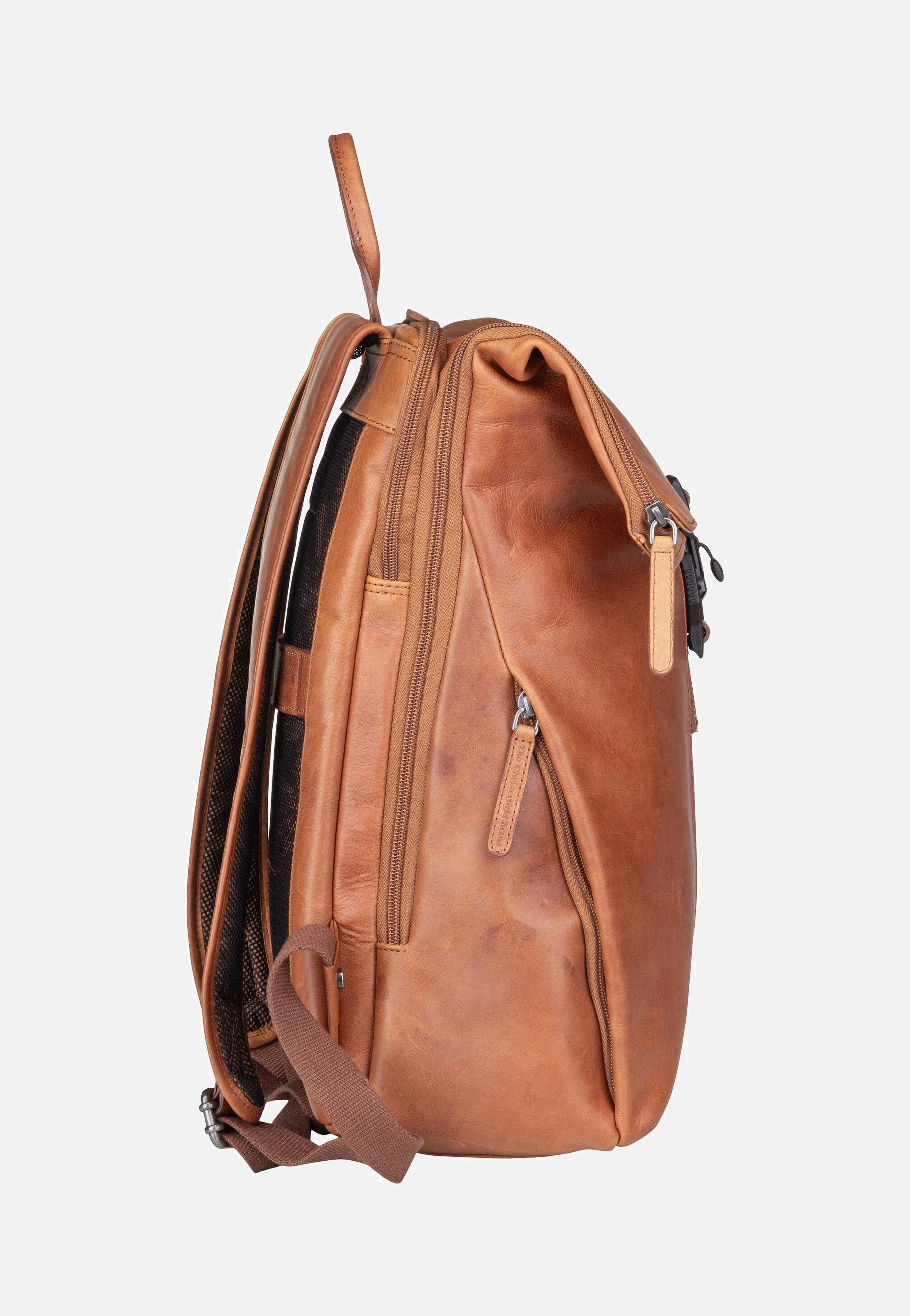 The Chesterfield Brand Savona 0322 Cognac Rolltop Rucksack