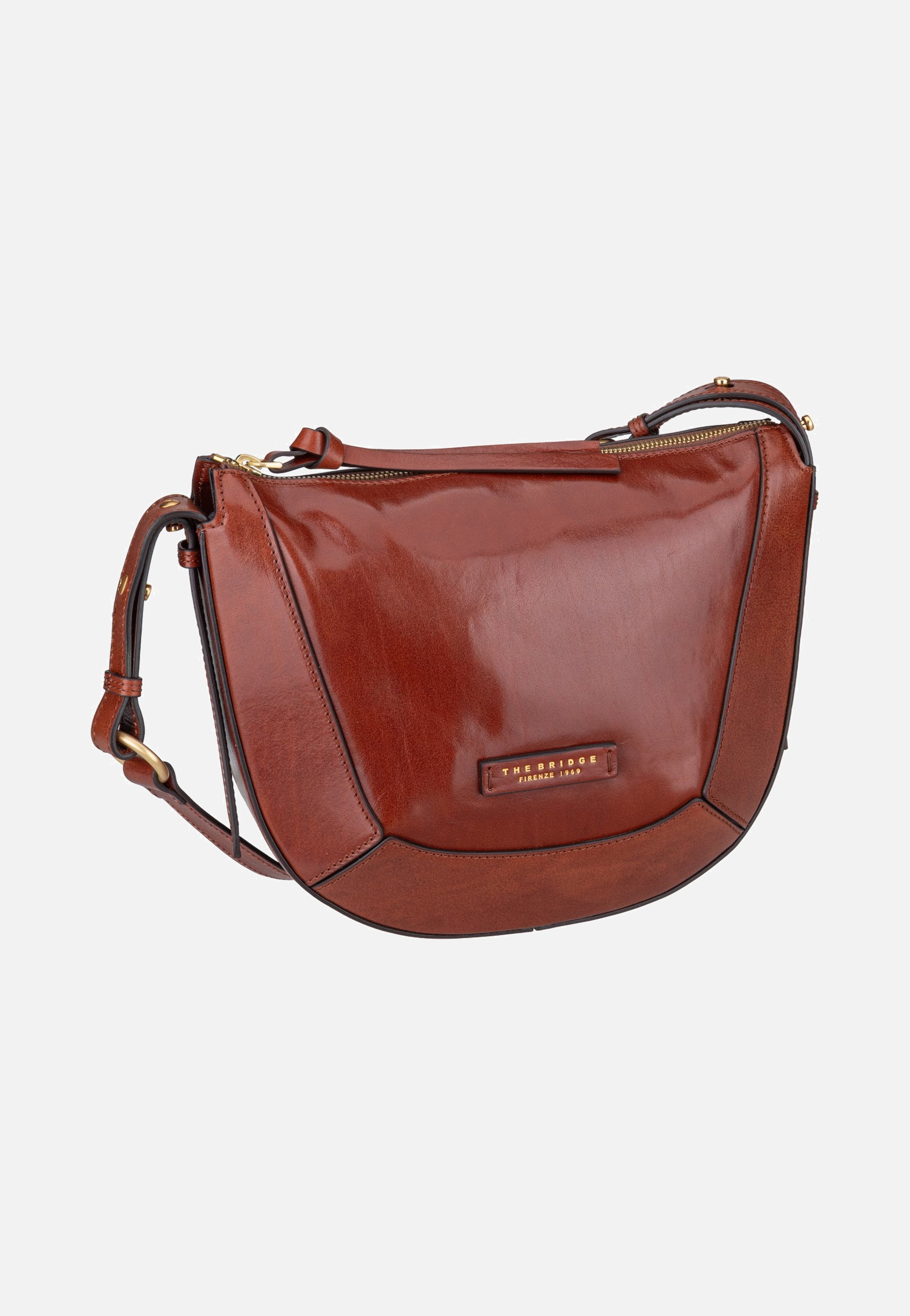 The Bridge Fedora Crossbody Marrone/Oro Crossbody Bag