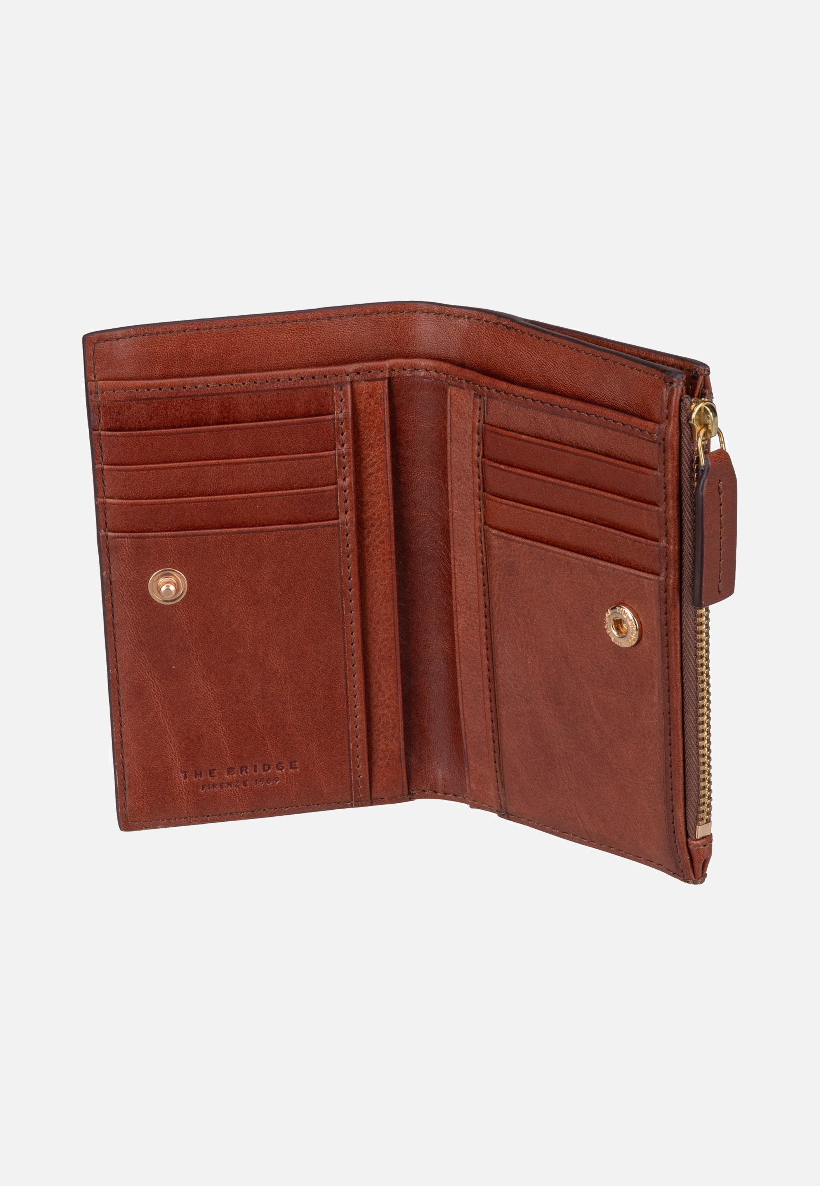 The Bridge Stodo Medium W/Zip Pocket Marrone/Oro Portemonnaie