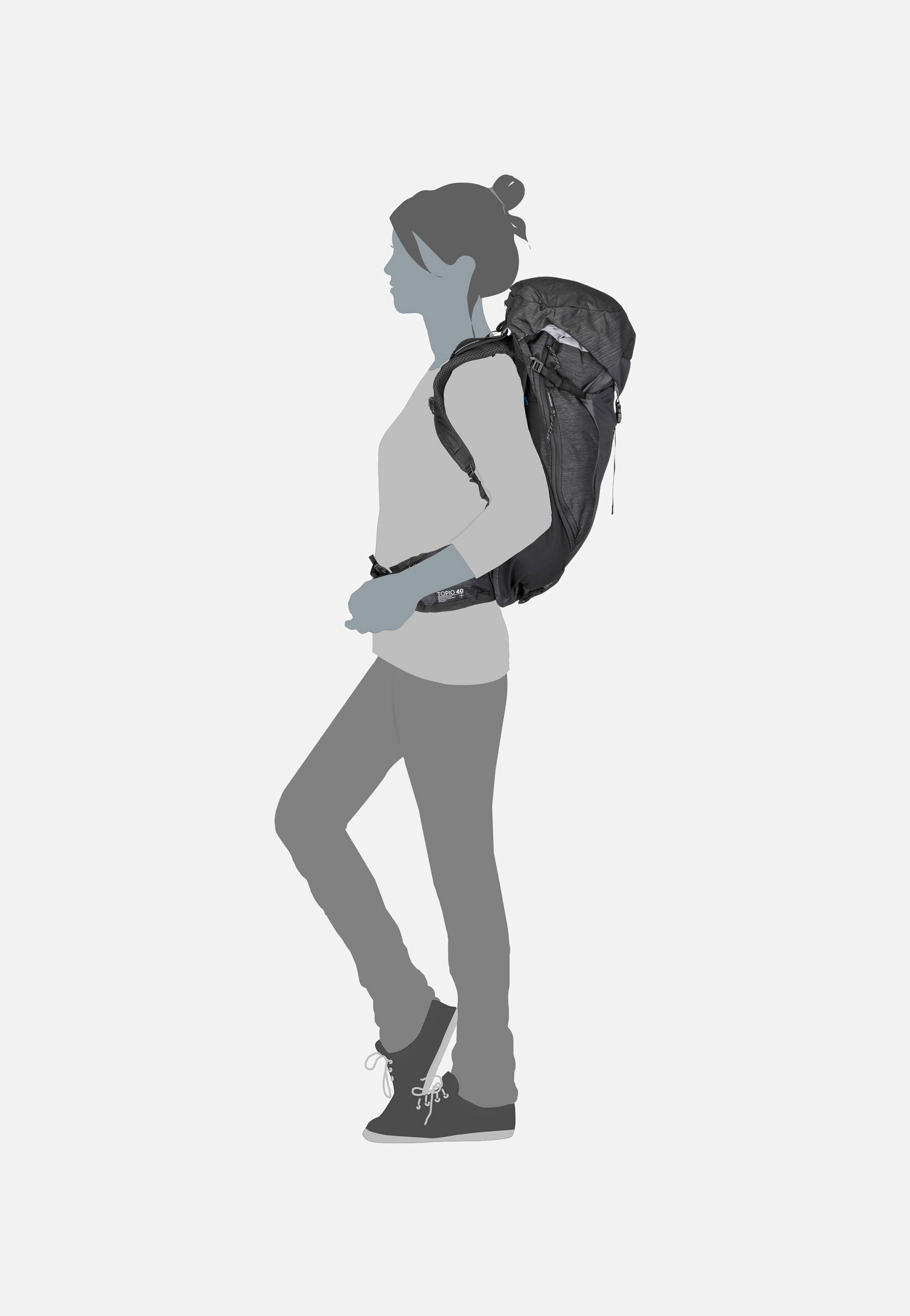 Thule Topio 40L Black Hiking Rucksack