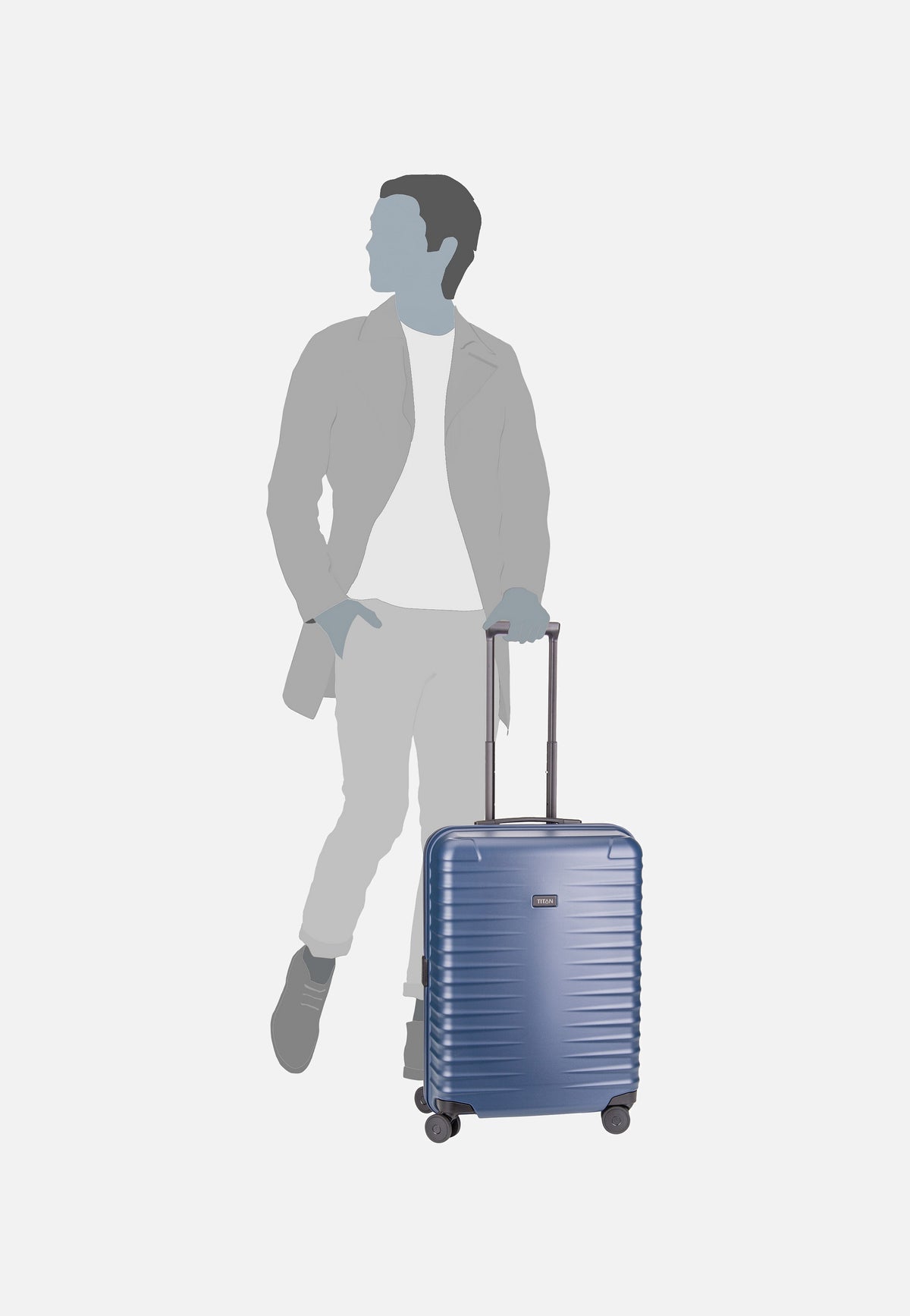Titan UPGRADE 4w Trolley M Midnight Blue Koffer