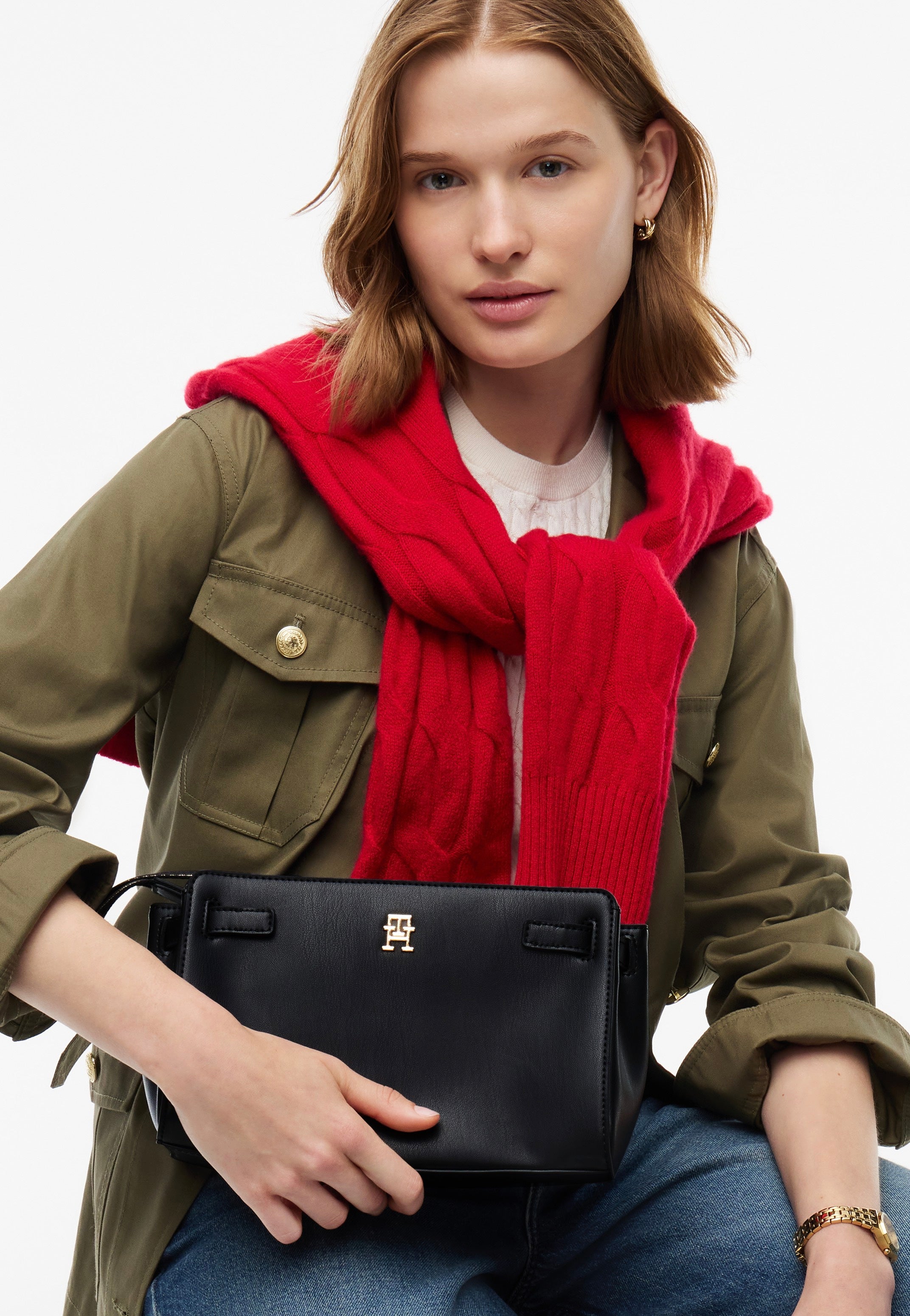 Tommy Hilfiger TH Joy Crossover Black Crossbody Bag