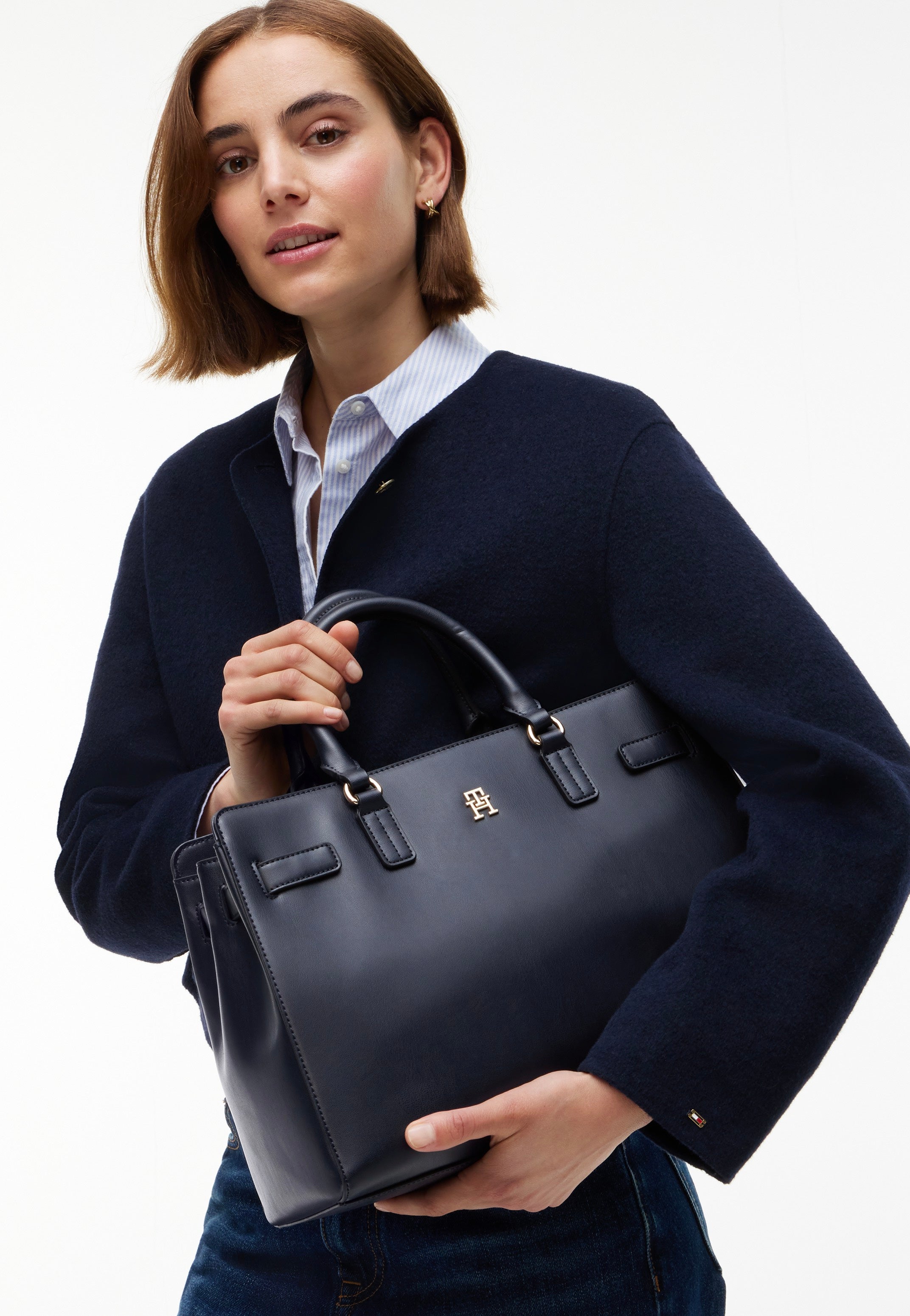 Tommy Hilfiger TH Joy Satchel Corp Space Blue Satchel