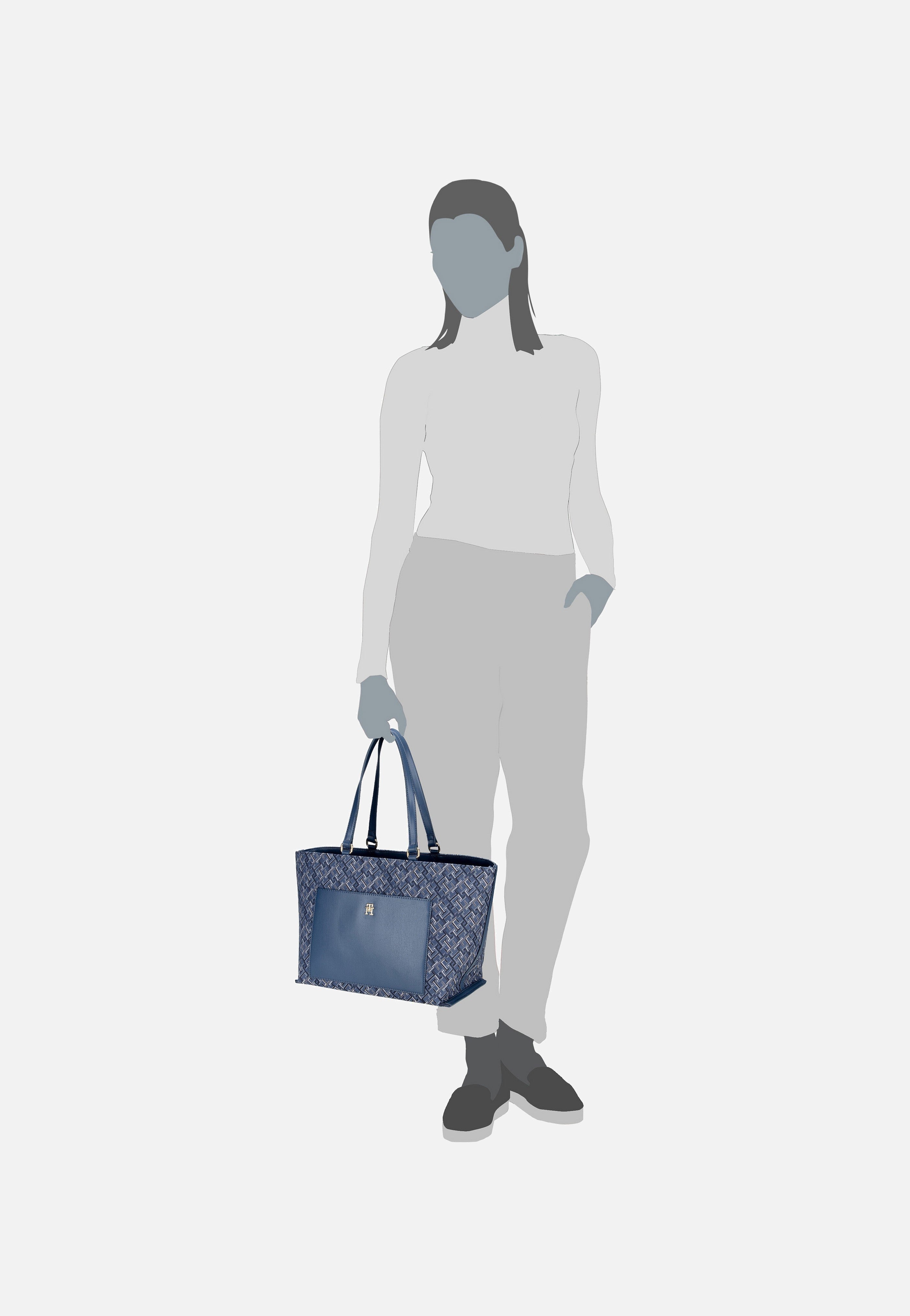 Tommy Hilfiger TH Distinct Tote Mono PF24 Fossil Blue Mono Shopper