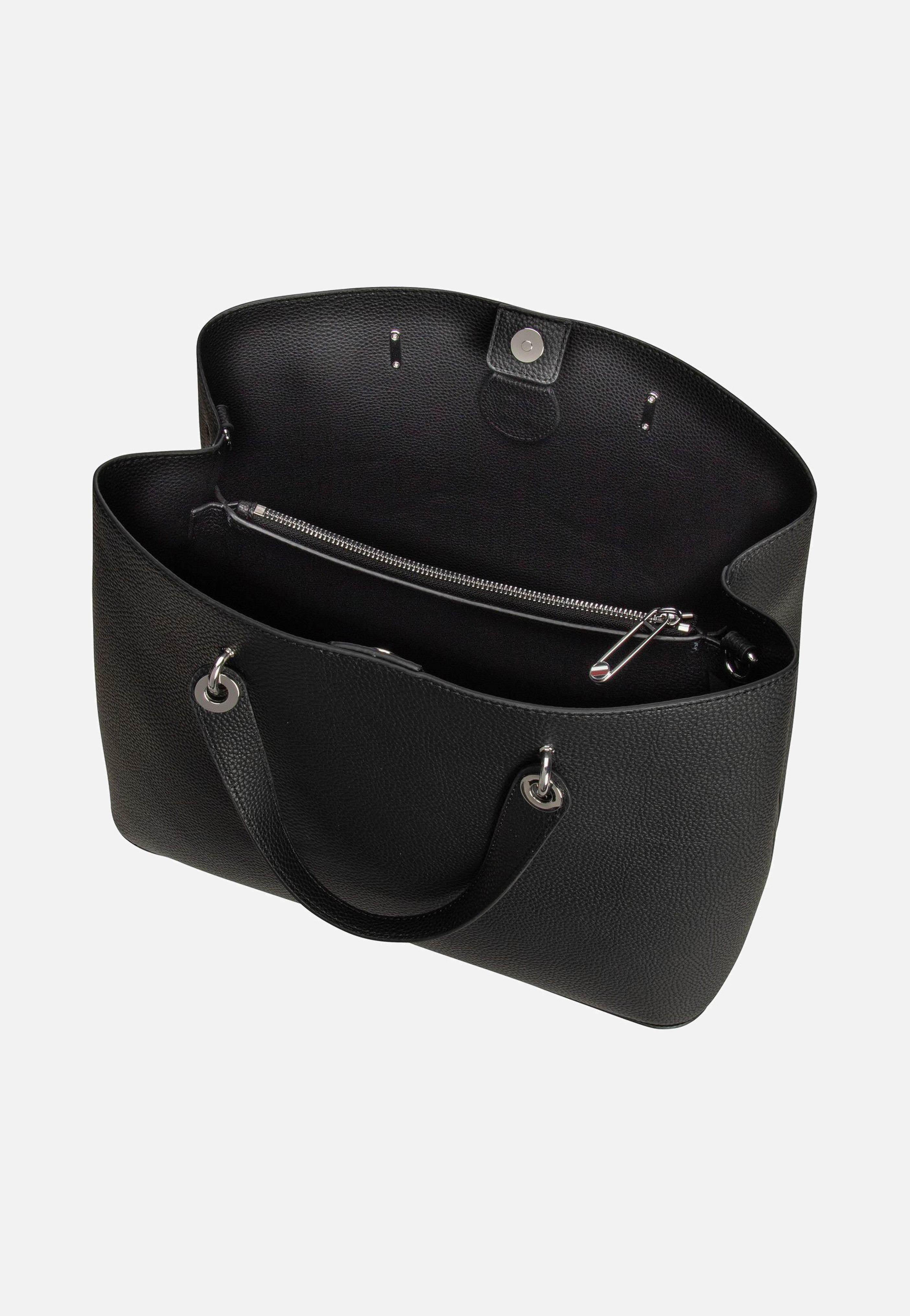 Tommy Hilfiger TH Emblem Satchel Black Tote Bag
