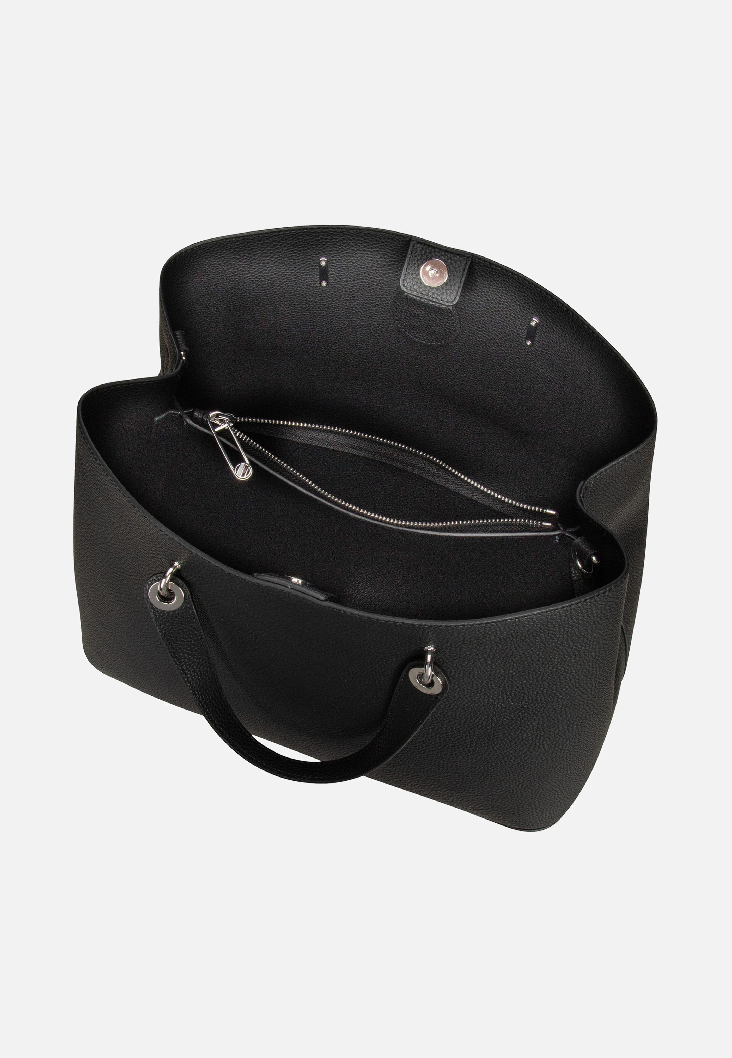 Tommy Hilfiger TH Emblem Satchel Black Tote Bag