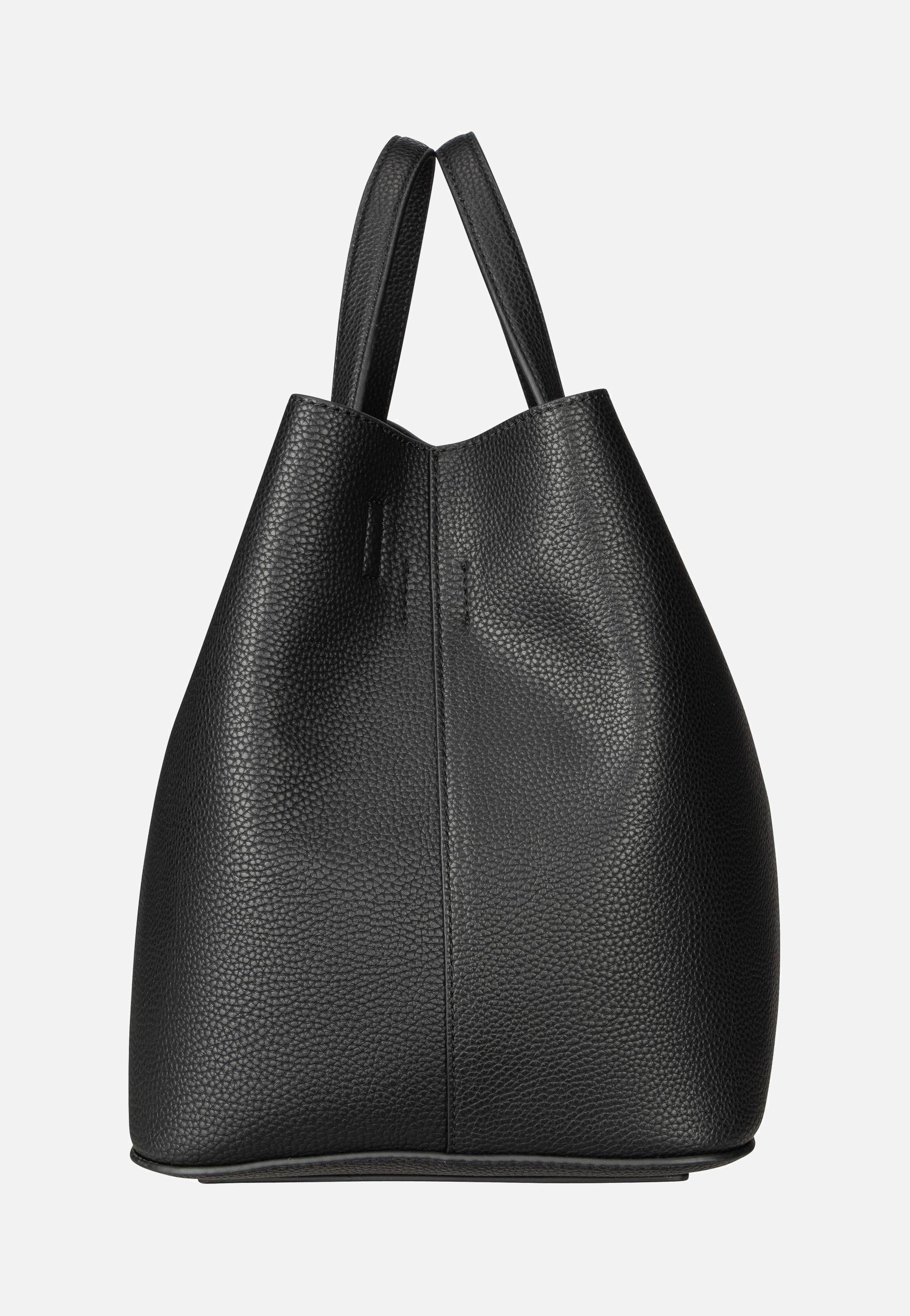 Tommy Hilfiger TH Emblem Satchel Black Tote Bag
