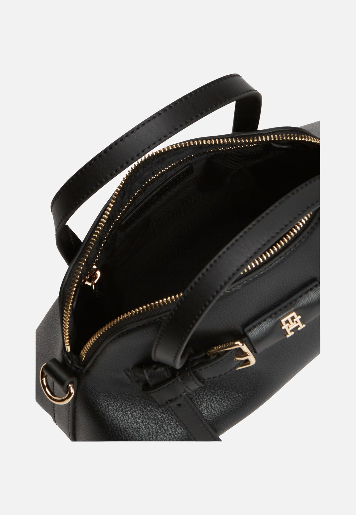 Tommy Hilfiger TH Buckle Mini Tote Black Tote Bag