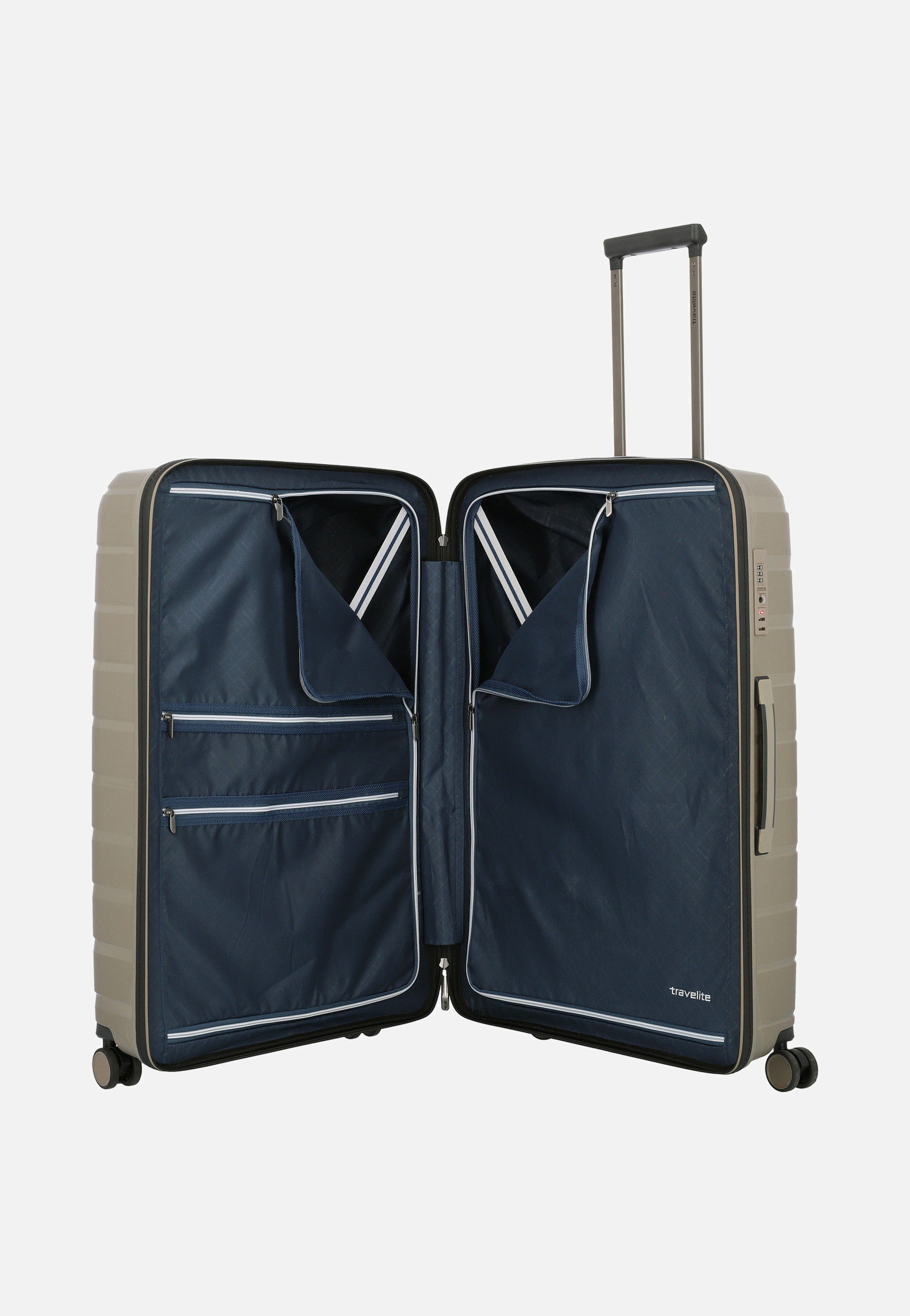 travelite Air Base 4-Rad Trolley L Champagner Koffer