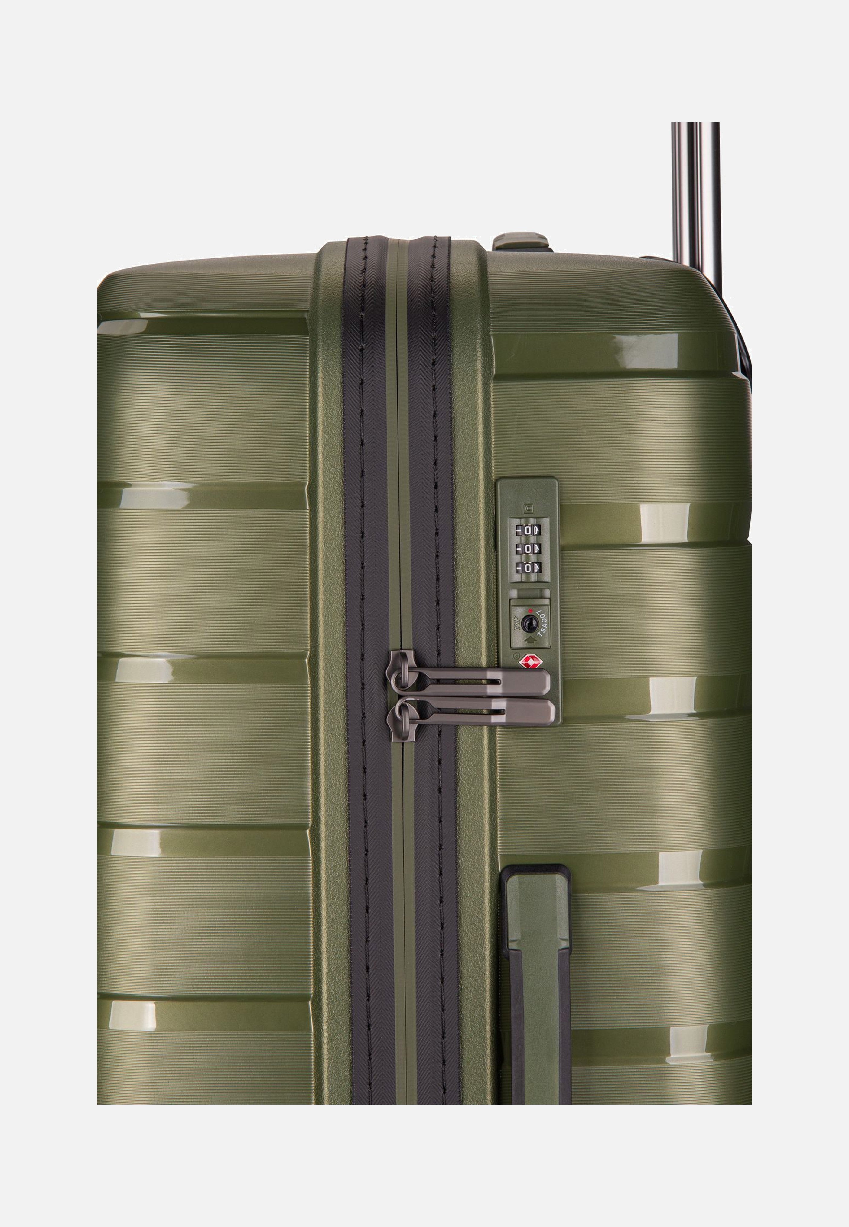 travelite Air Base 4-Rad Trolley L Olive Koffer
