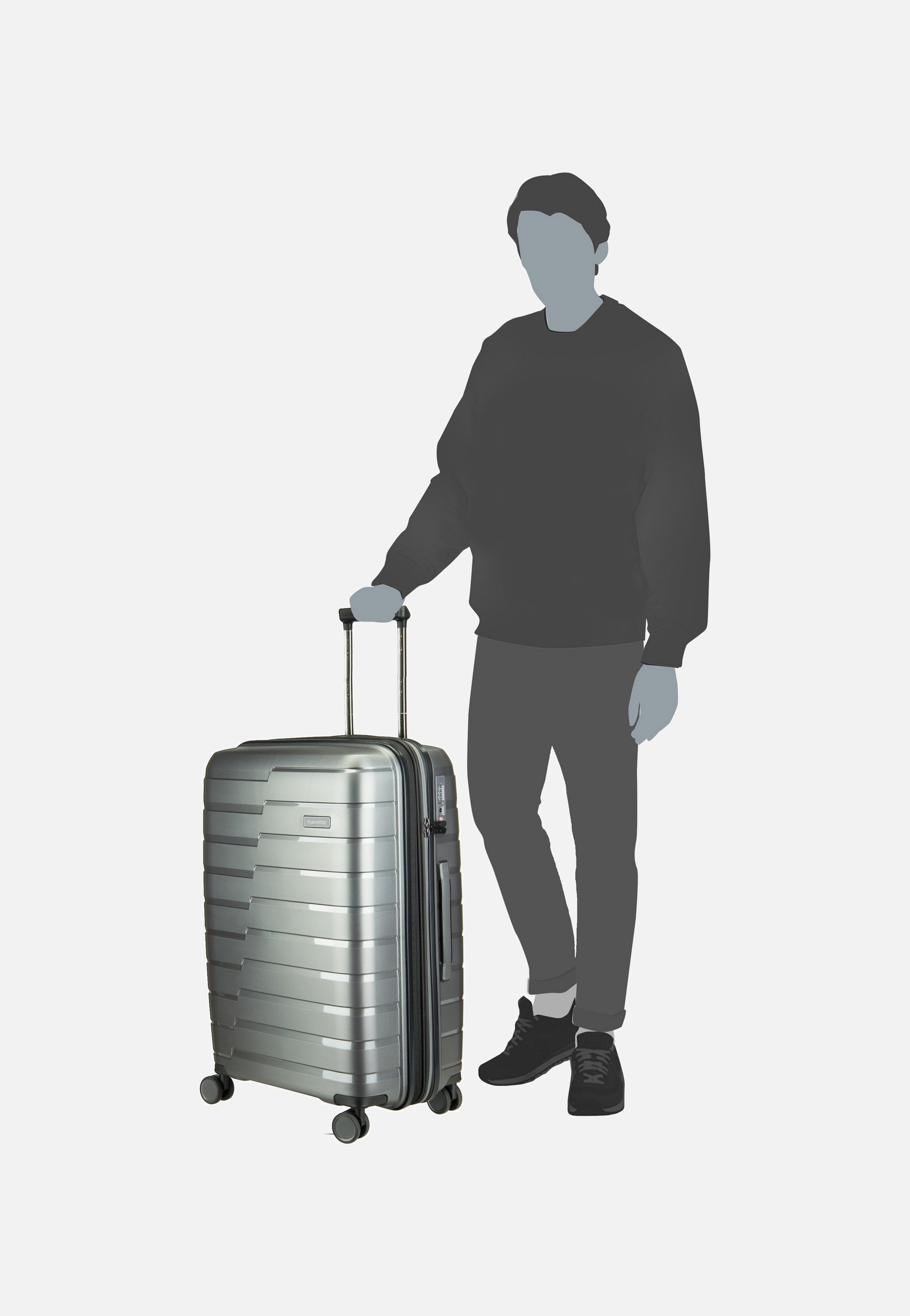 travelite Air Base 4-Rad Trolley M Anthrazit Koffer