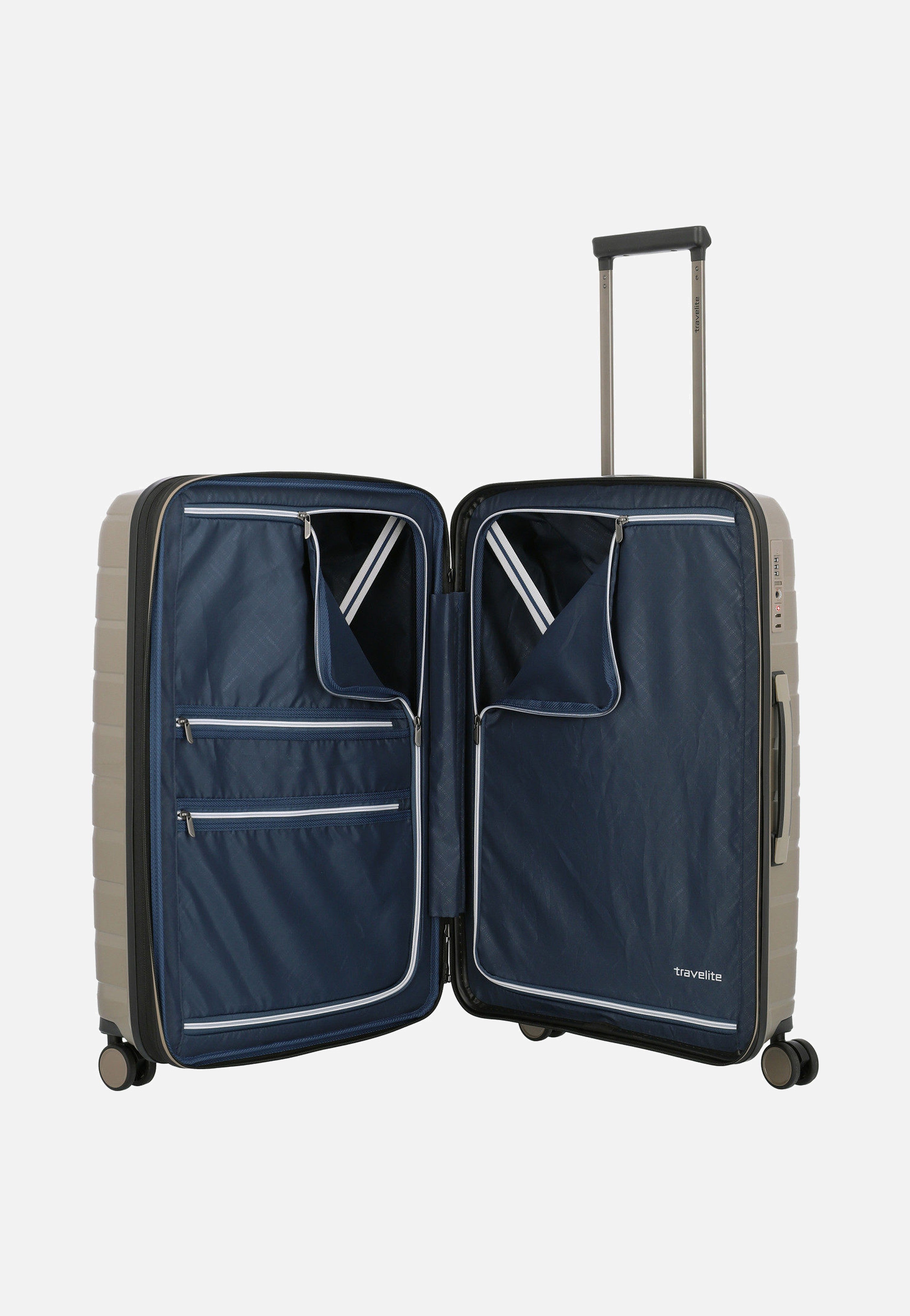 travelite Air Base 4-Rad Trolley M Champagner Koffer