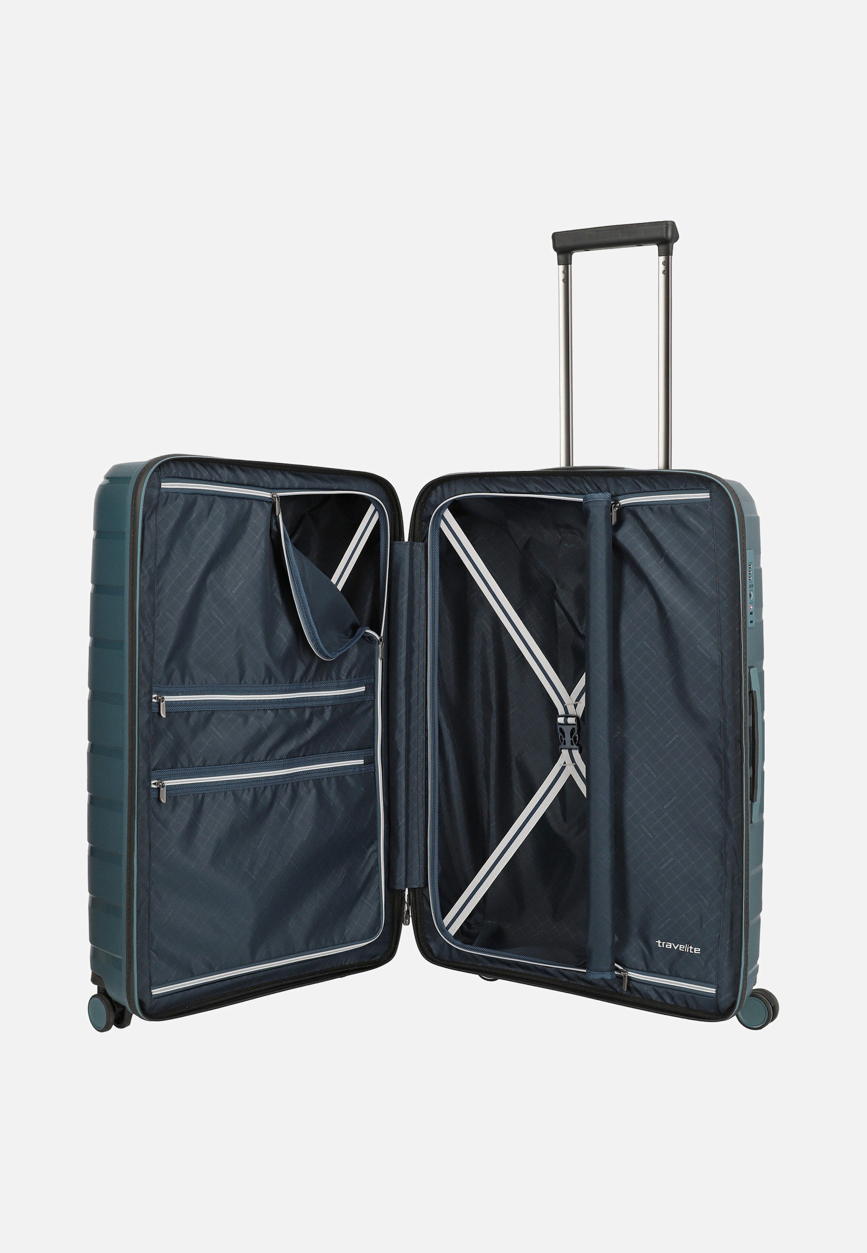 travelite Air Base 4-Rad Trolley M Eisblau Koffer