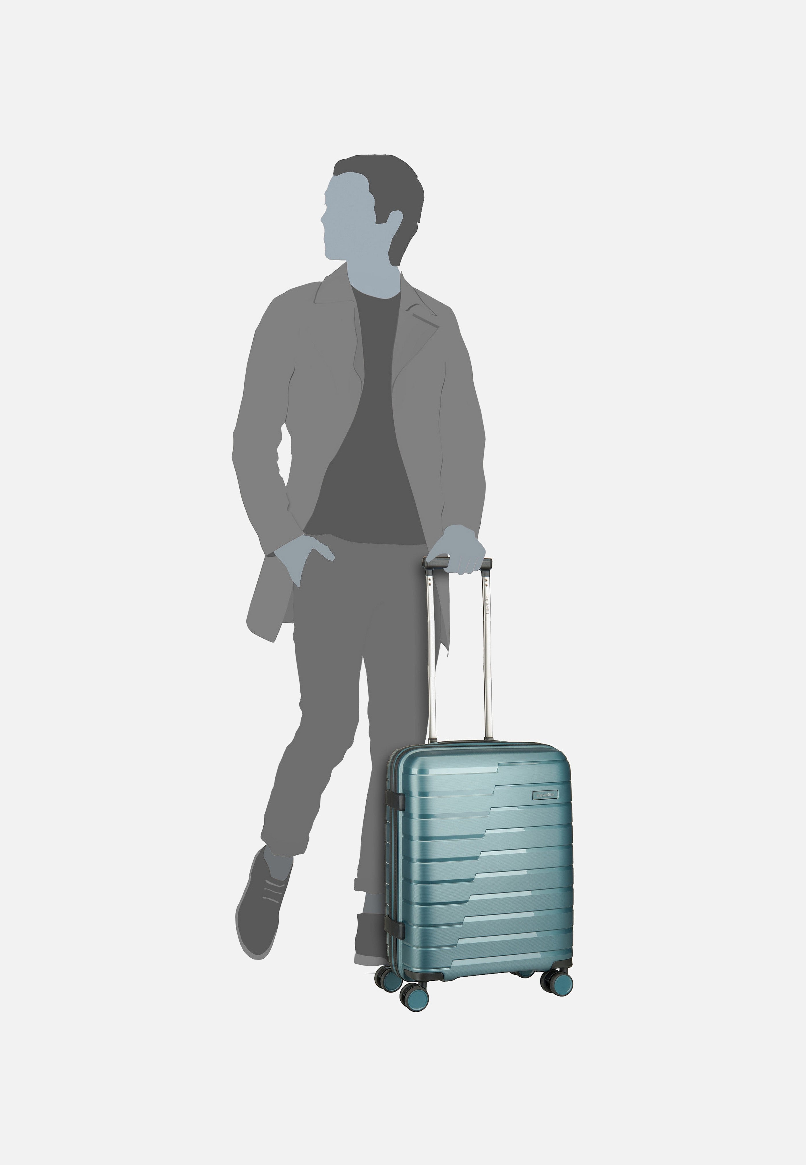 travelite Air Base 4-Rad Trolley S Eisblau Koffer