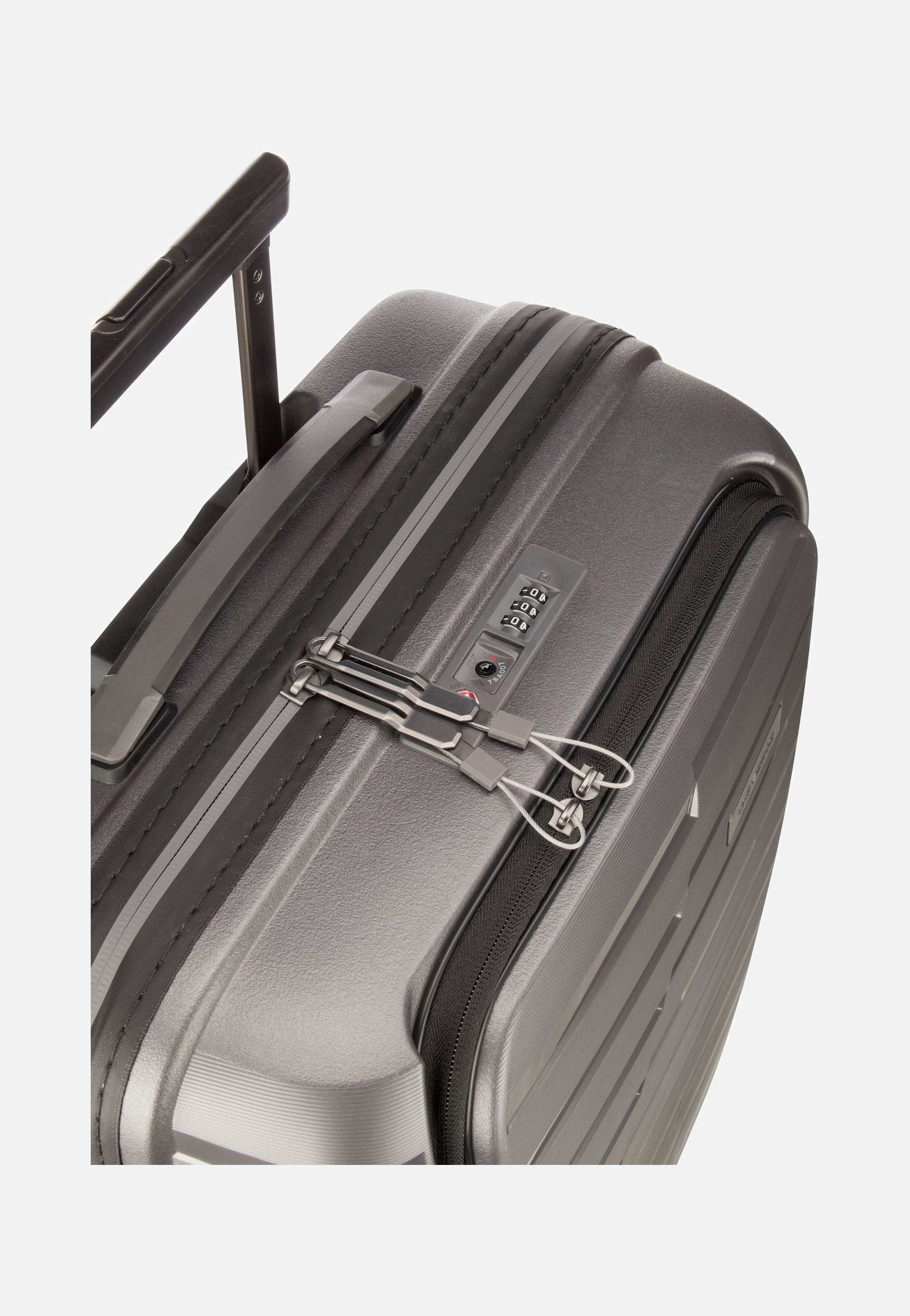 travelite Air Base 4-Rad Trolley S Vortasche Anthrazit Koffer