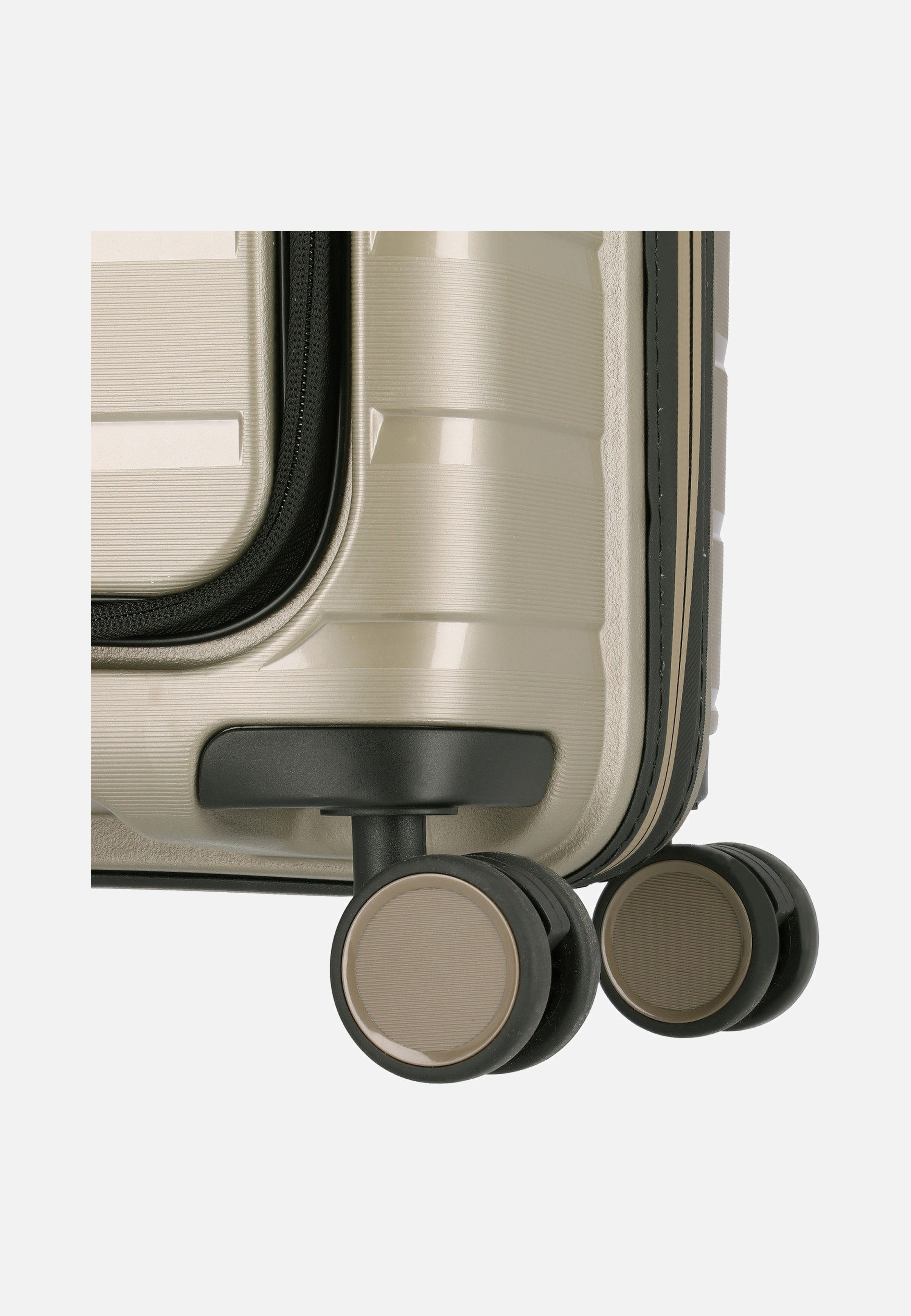 travelite Air Base 4-Rad Trolley S Vortasche Champagner Koffer