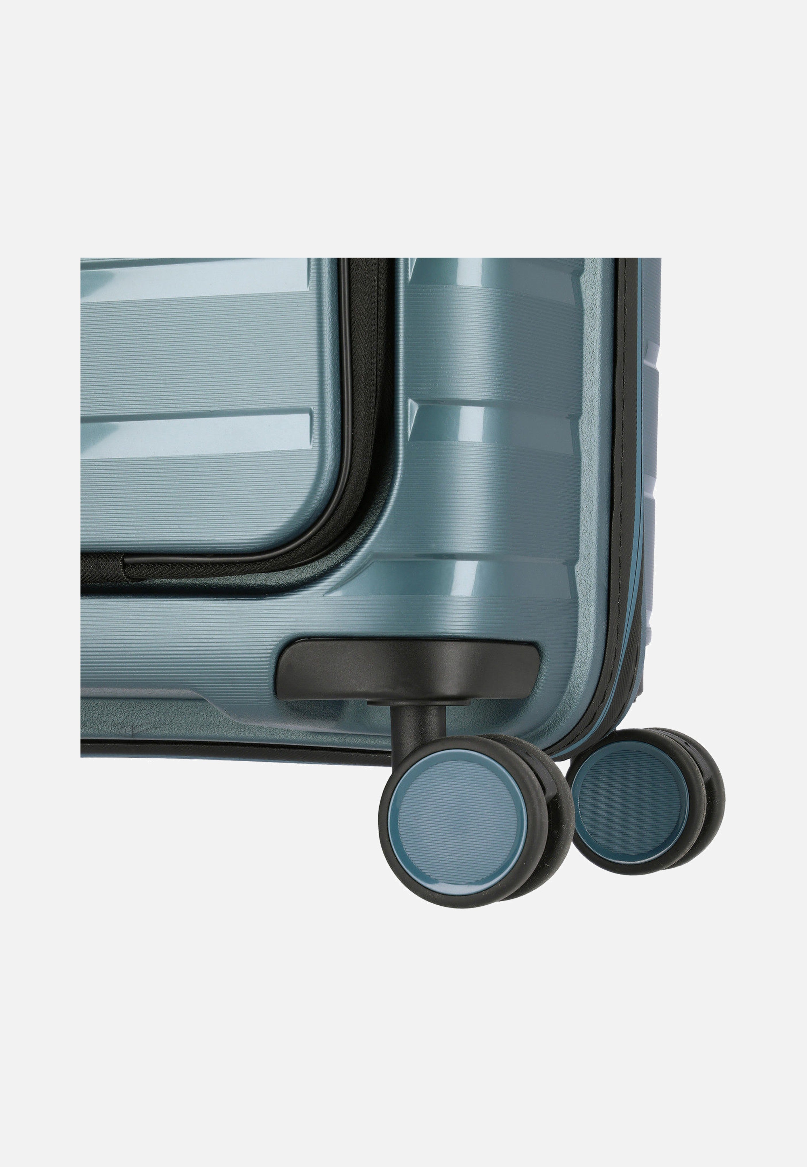 travelite Air Base 4-Rad Trolley S Vortasche Eisblau Koffer