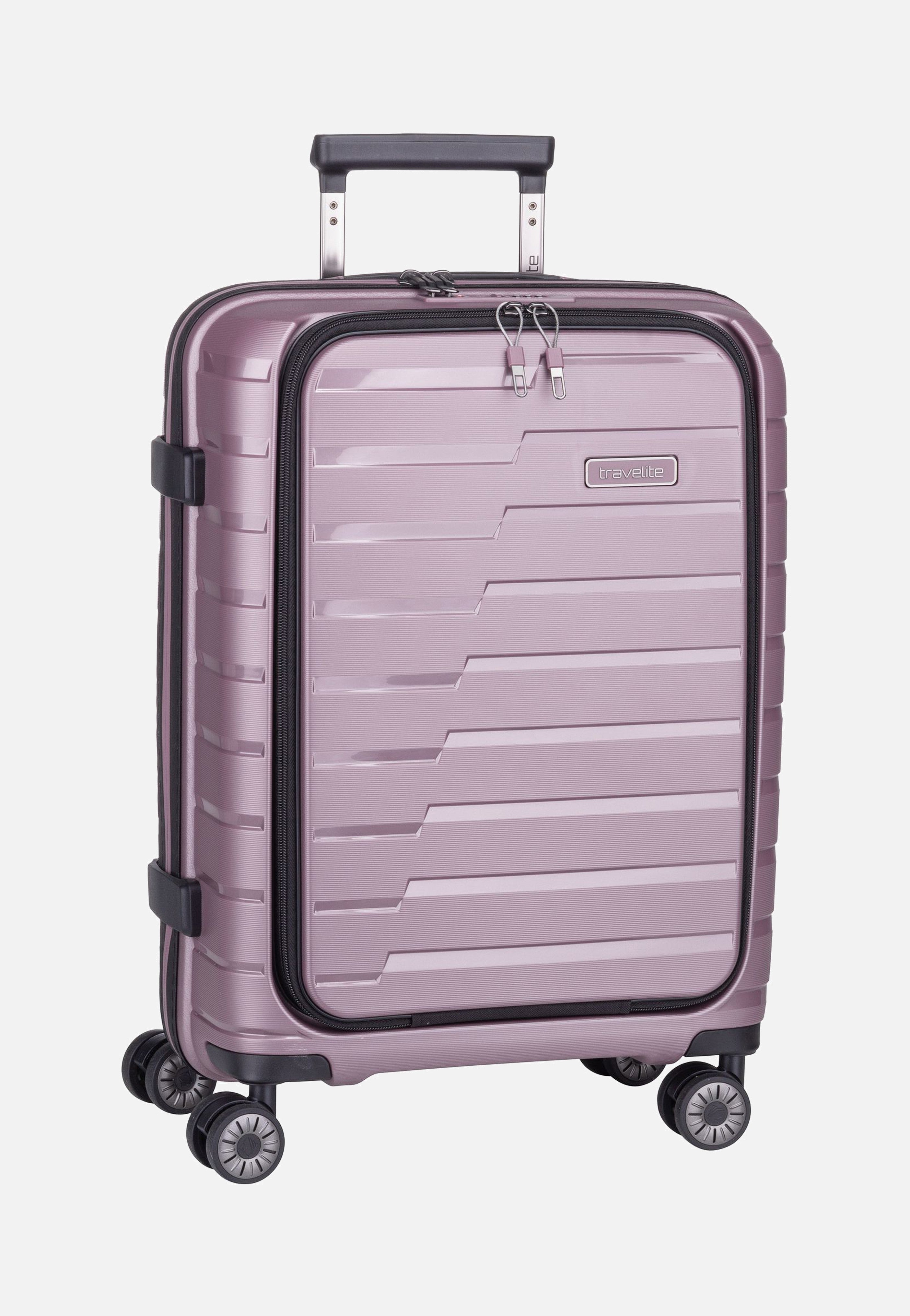 travelite Air Base 4-Rad Trolley S Vortasche Flieder Koffer
