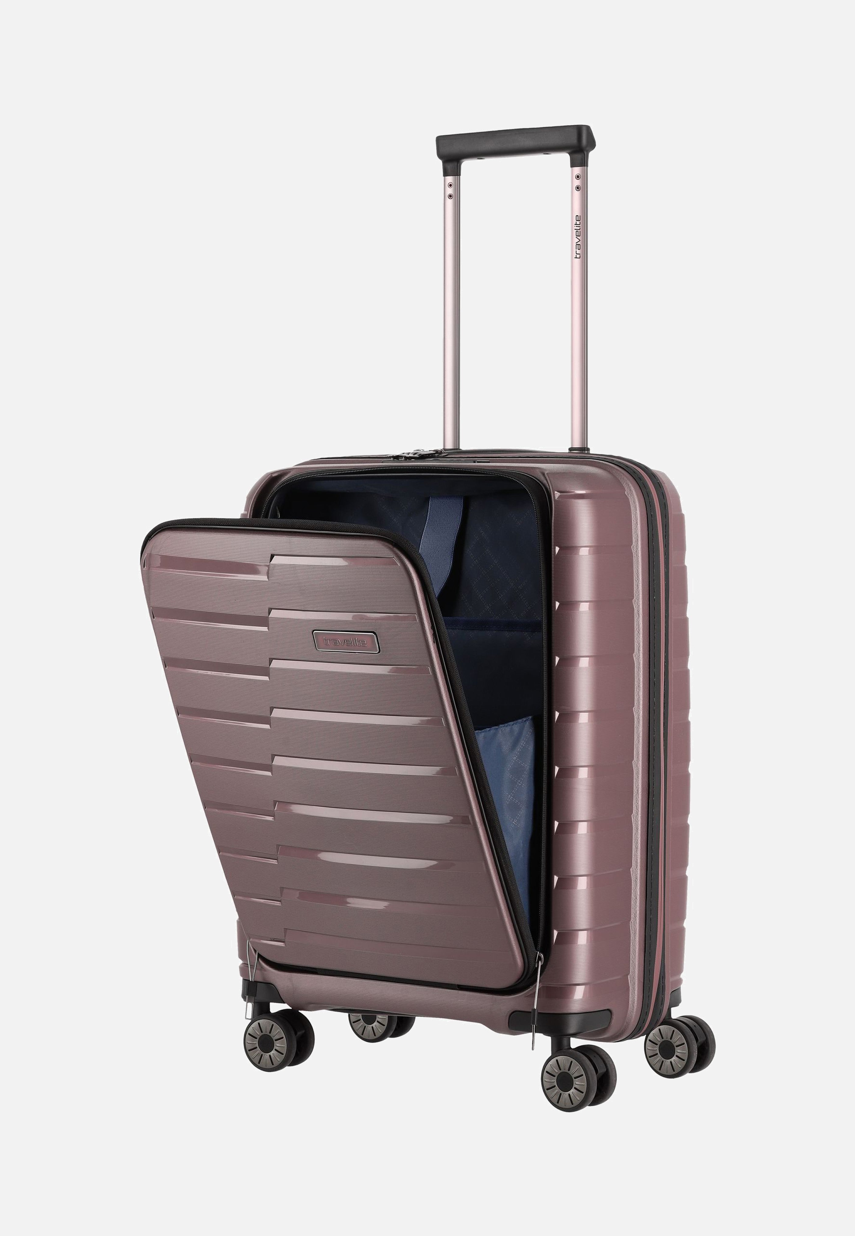 travelite Air Base 4-Rad Trolley S Vortasche Flieder Koffer