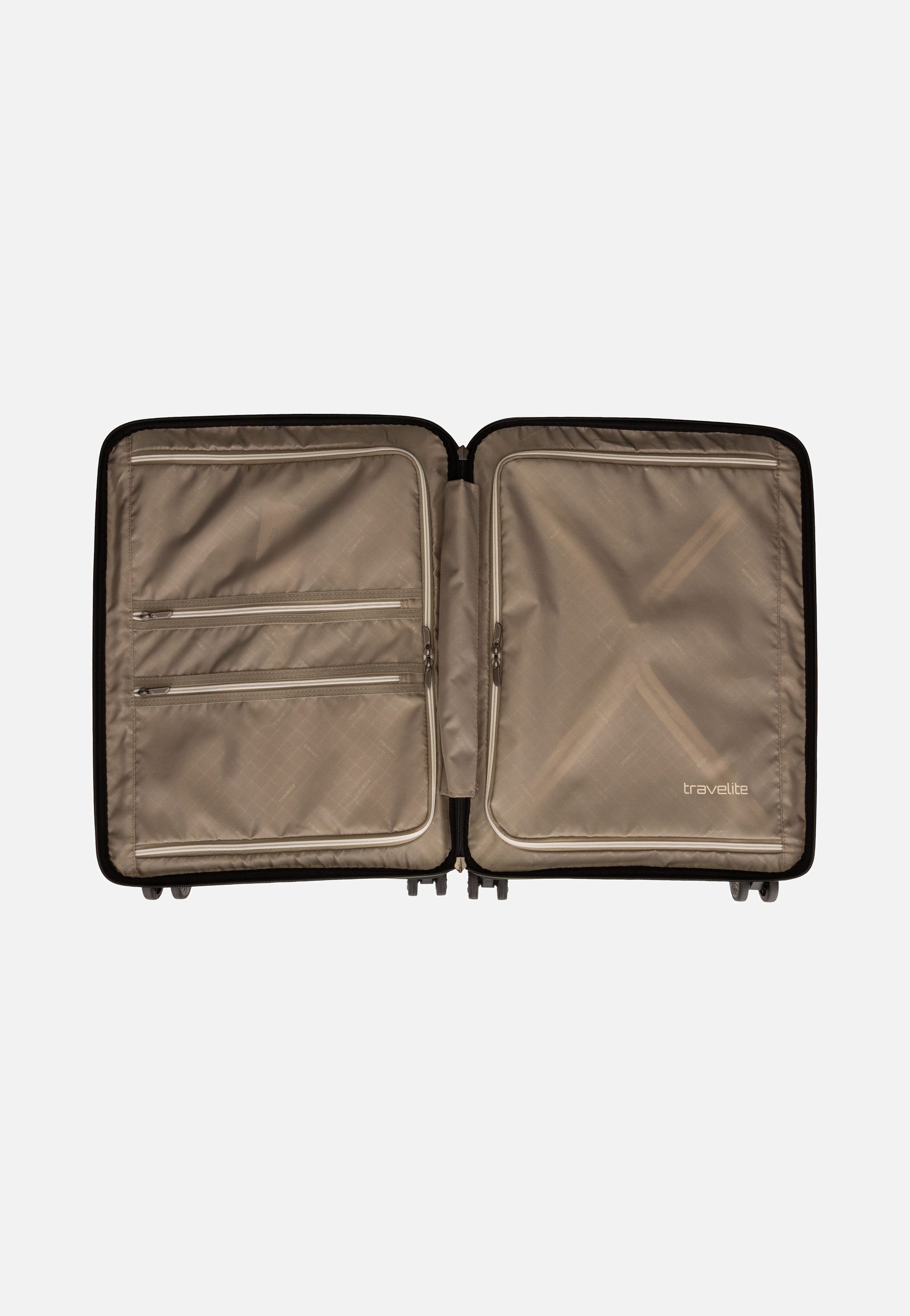 travelite Air Base 4-Rad Trolley S Vortasche Olive Koffer