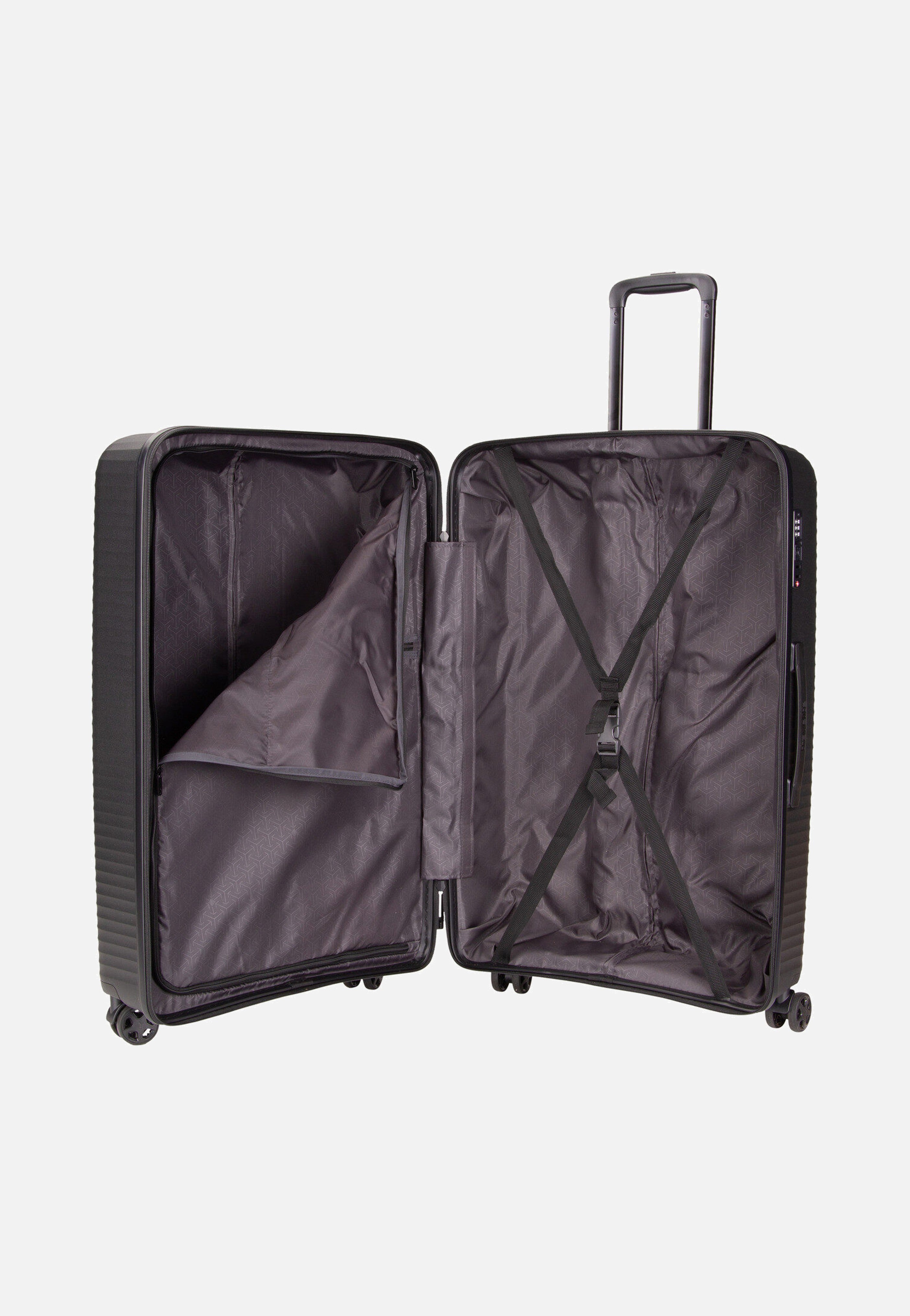 travelite Air Stripe Trolley 4w L Black Koffer