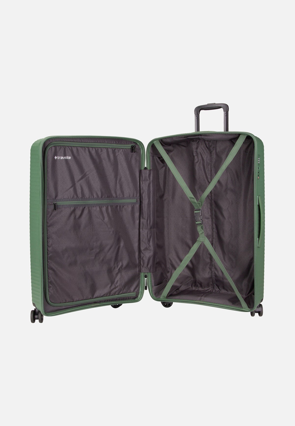 travelite Air Stripe Trolley 4w L Green Koffer