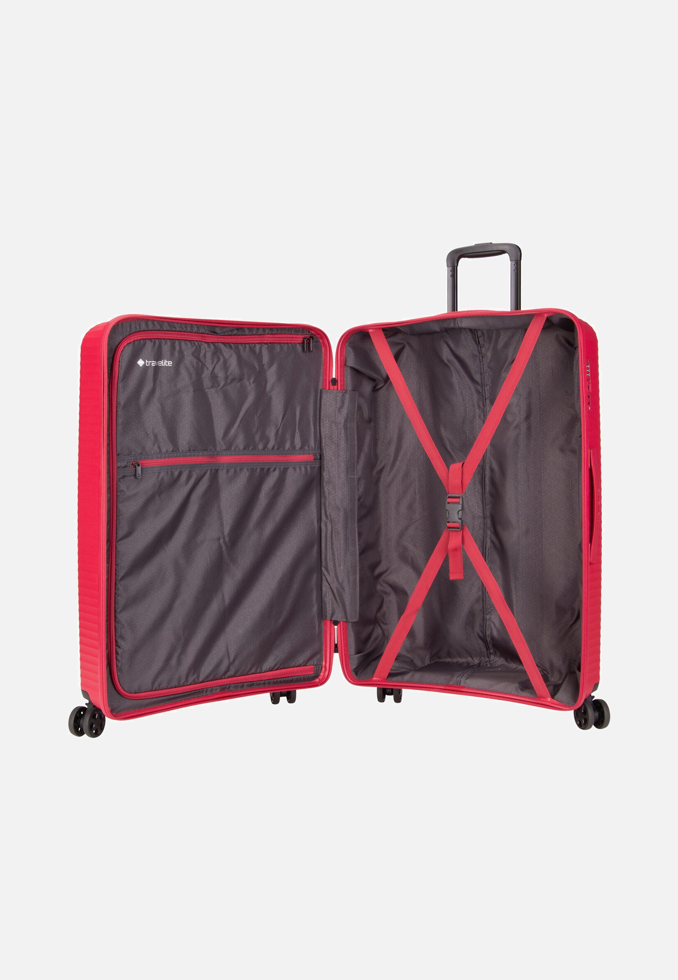 travelite Air Stripe Trolley 4w L Red Koffer