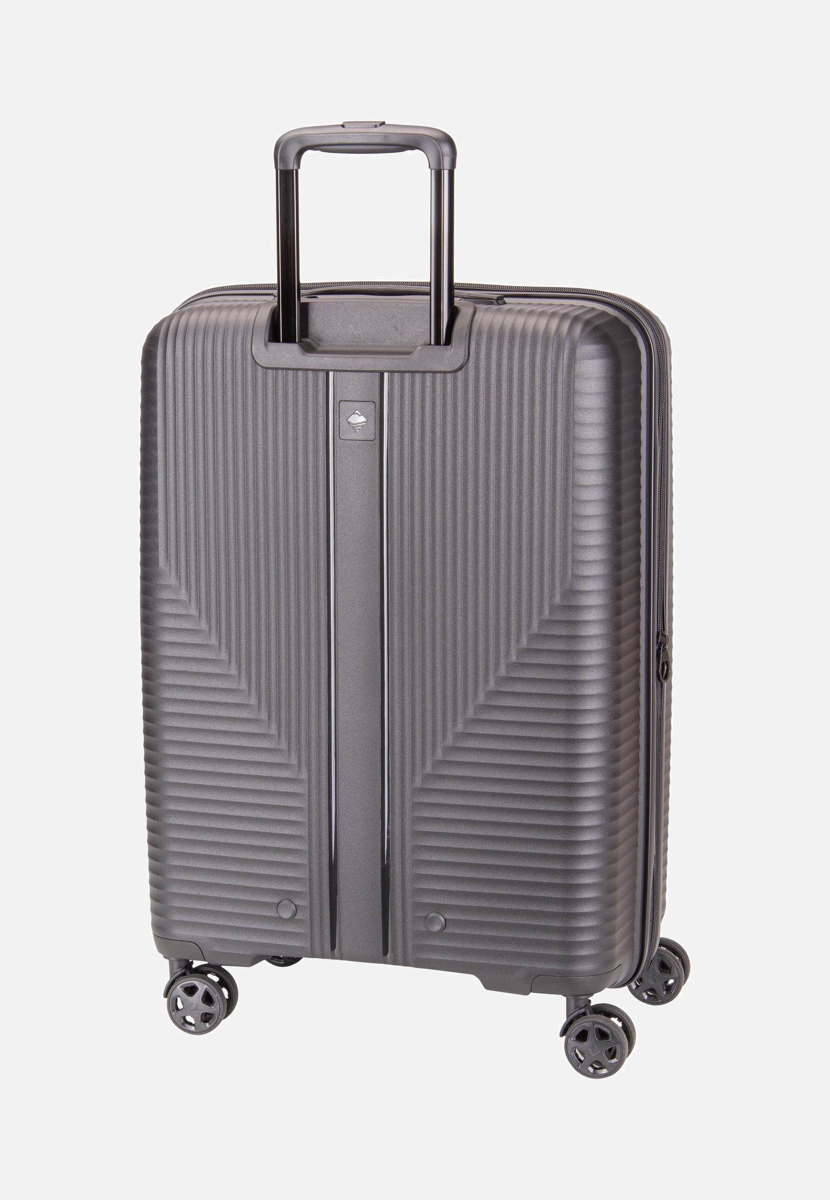 travelite Air Stripe Trolley 4w M exp. Black Koffer