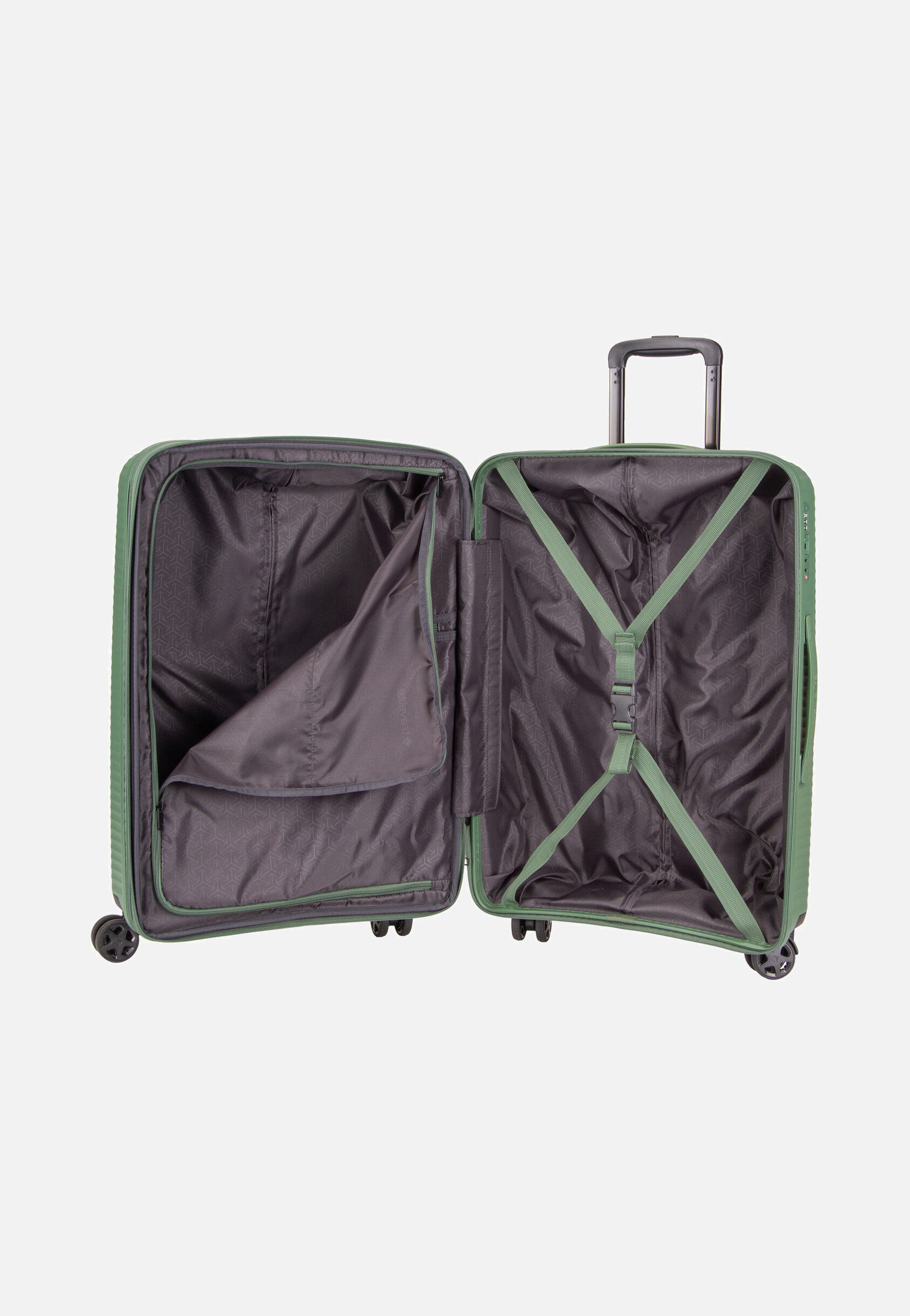travelite Air Stripe Trolley 4w M exp. Green Koffer