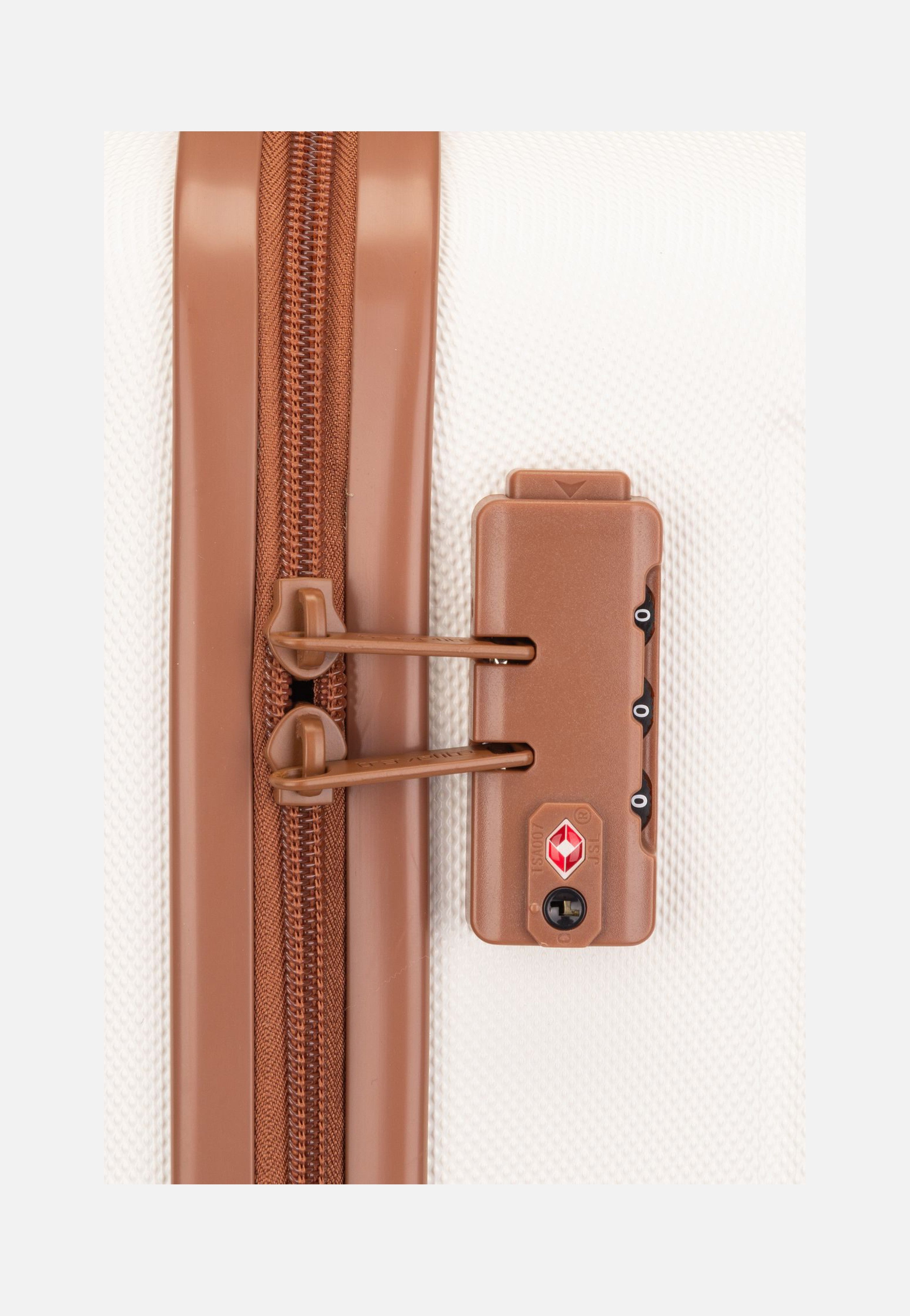 travelite Bali 4w Trolley L Weiss/Cognac Koffer
