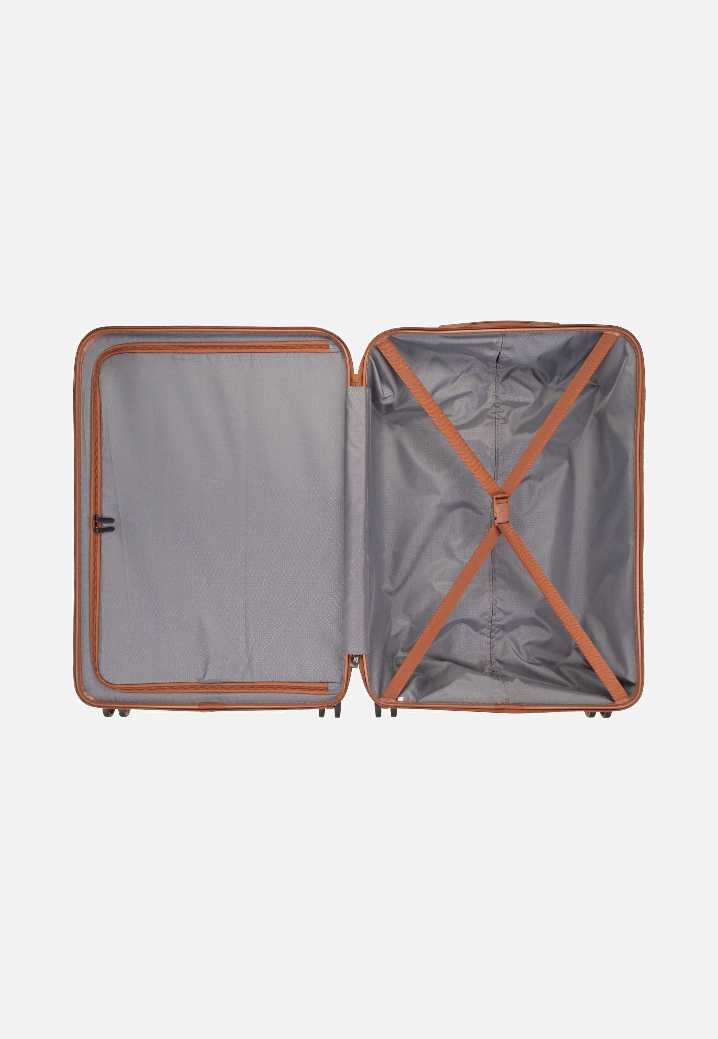 travelite Bali 4w Trolley L Weiss/Cognac Koffer