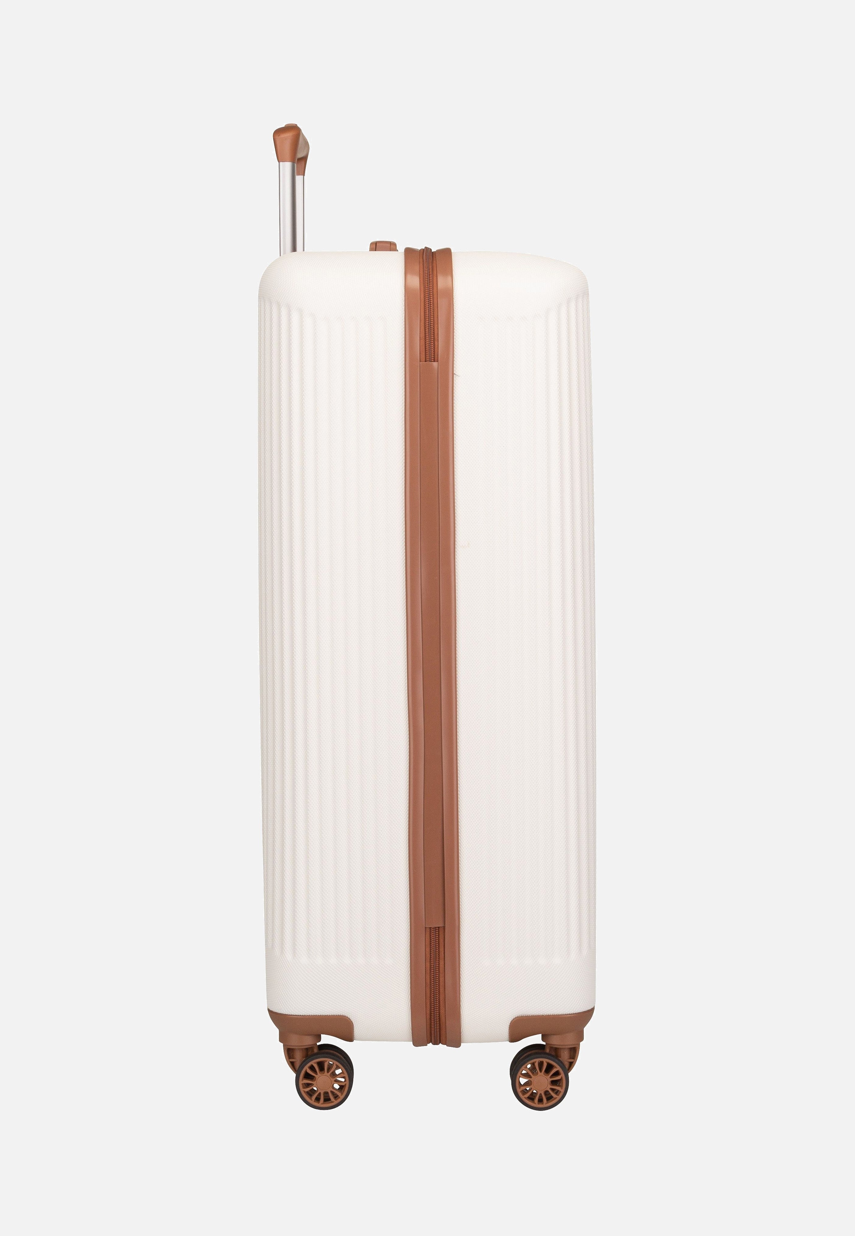 travelite Bali 4w Trolley L Weiss/Cognac Koffer